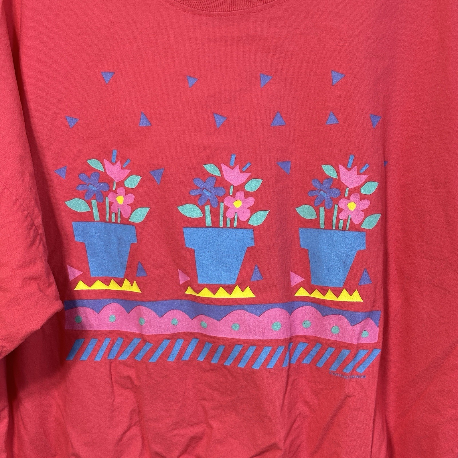 Vintage Cottontops Women’s Small Long Sleeve T-Shirt Cottagecore Flowers Spring