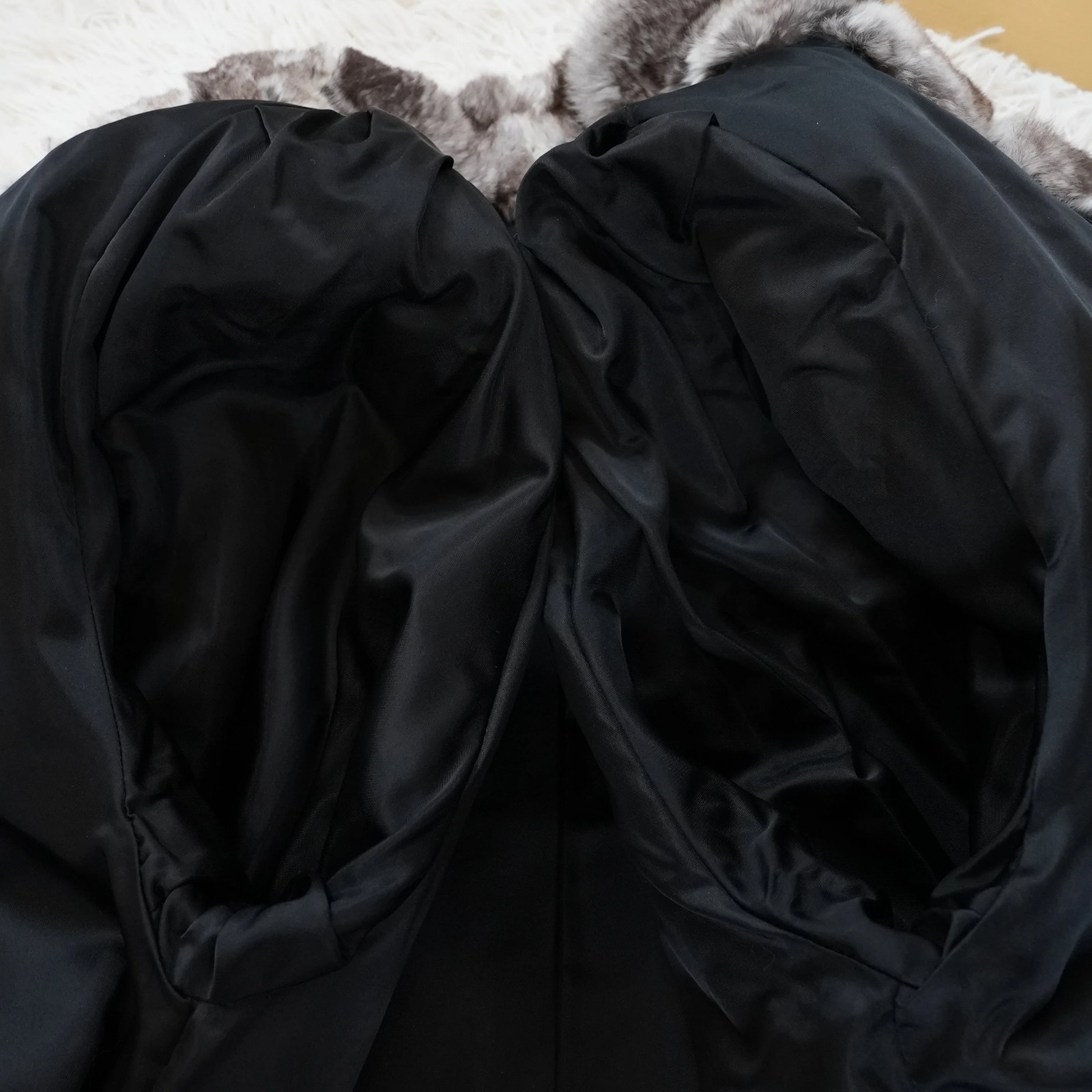 Shaved Mink and chinchilla Trim Coat – Genuine Vintage Fur From Japan