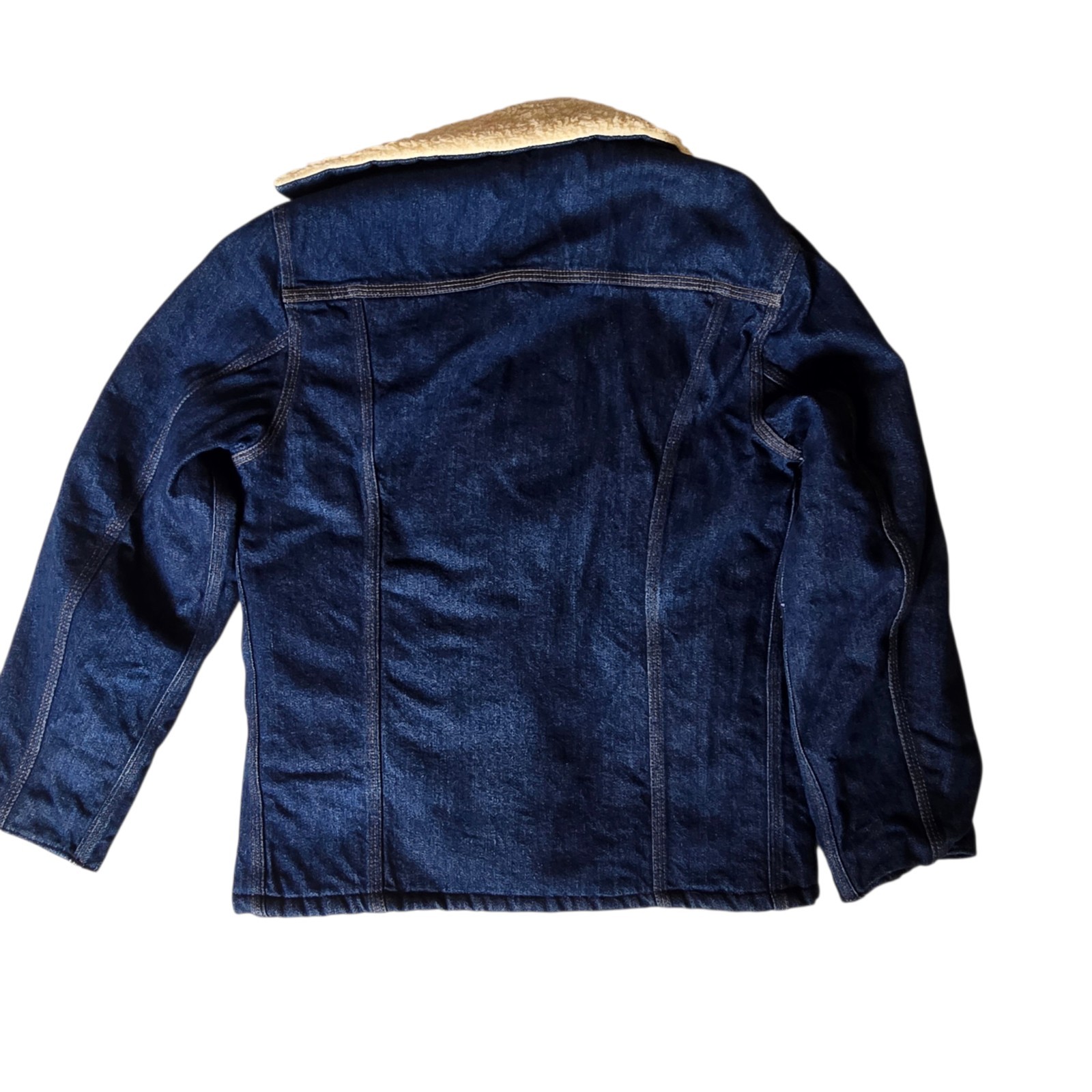 Vintage 1970s Carhartt Denim Sherpa Lined USA Barn Chore Jacket 38 Cowgirl