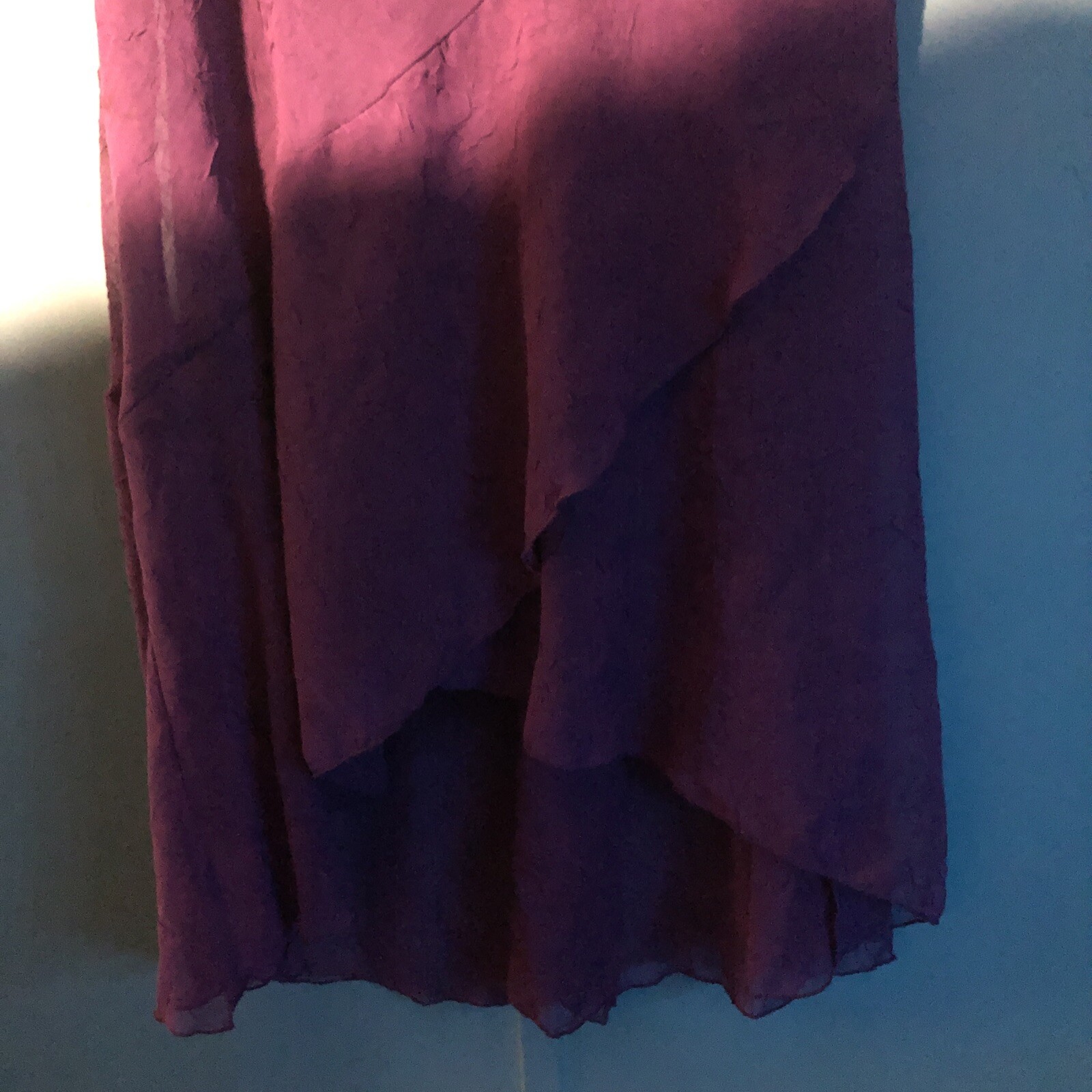 Vintage B. Darlin Purple Crinkle Layered Dress Hi Low Size 5/6 Beautiful 90s Y2K