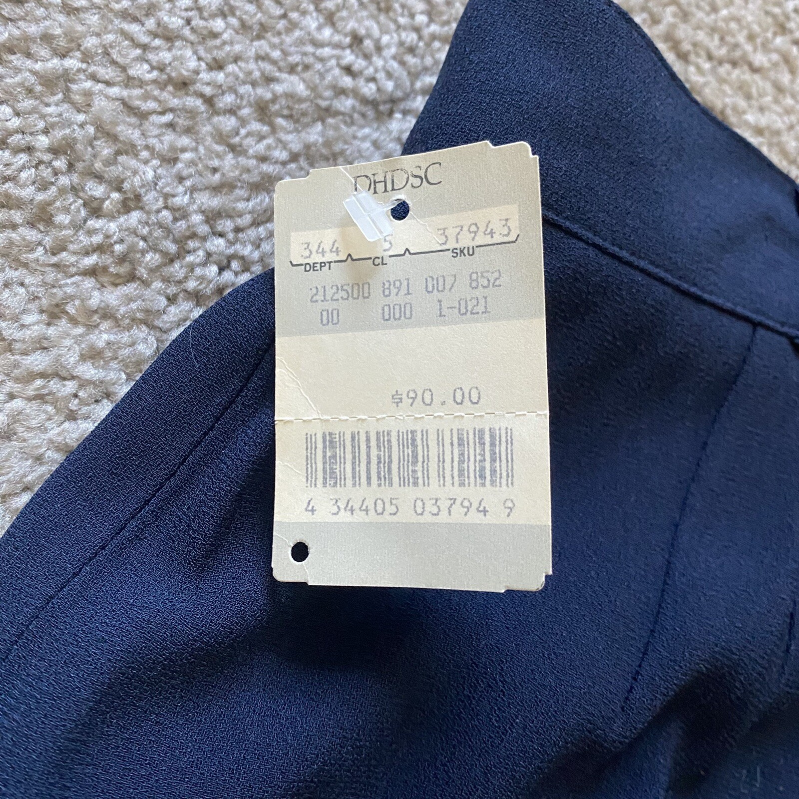 NWT ~ VTG ~ 1980s ~ Liz Claiborne ~ Navy French Finesse Pant ~ Pleated ~ Size 14