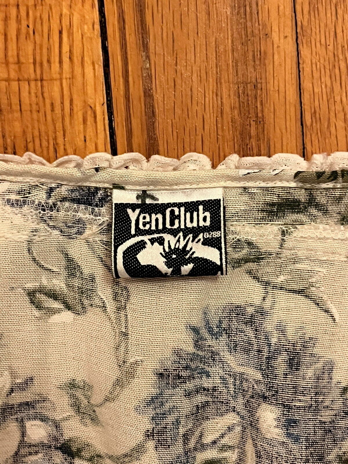 VTG Yen Club Cottage Hippie Peasant Floral Cotton Lace Babydoll Maxi Dress M/L