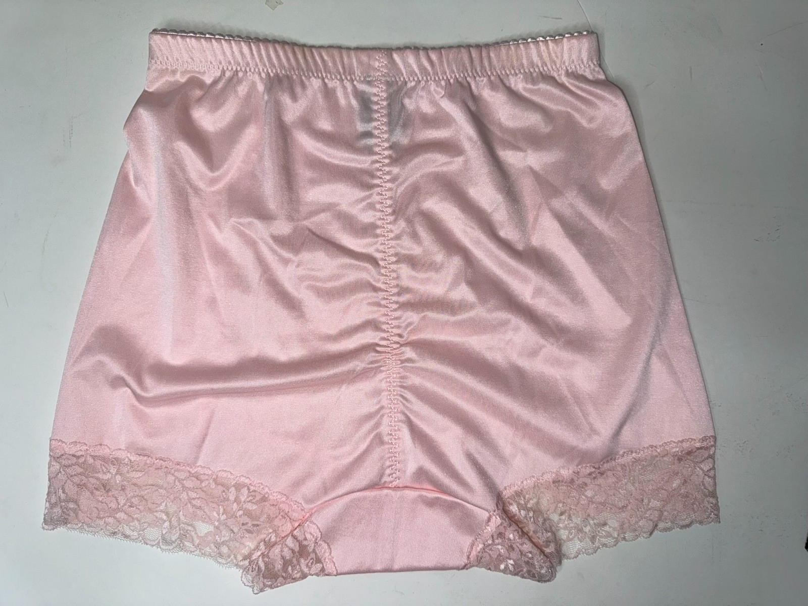 Shear Shapewear Women’s Vintage Retro Pin-Up High Waist Silky Panties Pink L