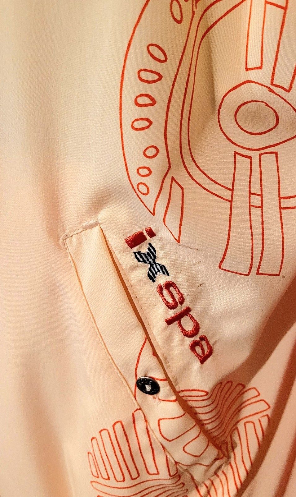 IXSPA By Jamie Sadock Vintage Organza Poly Tracksuit 1990’s Geometric Shapes Lg