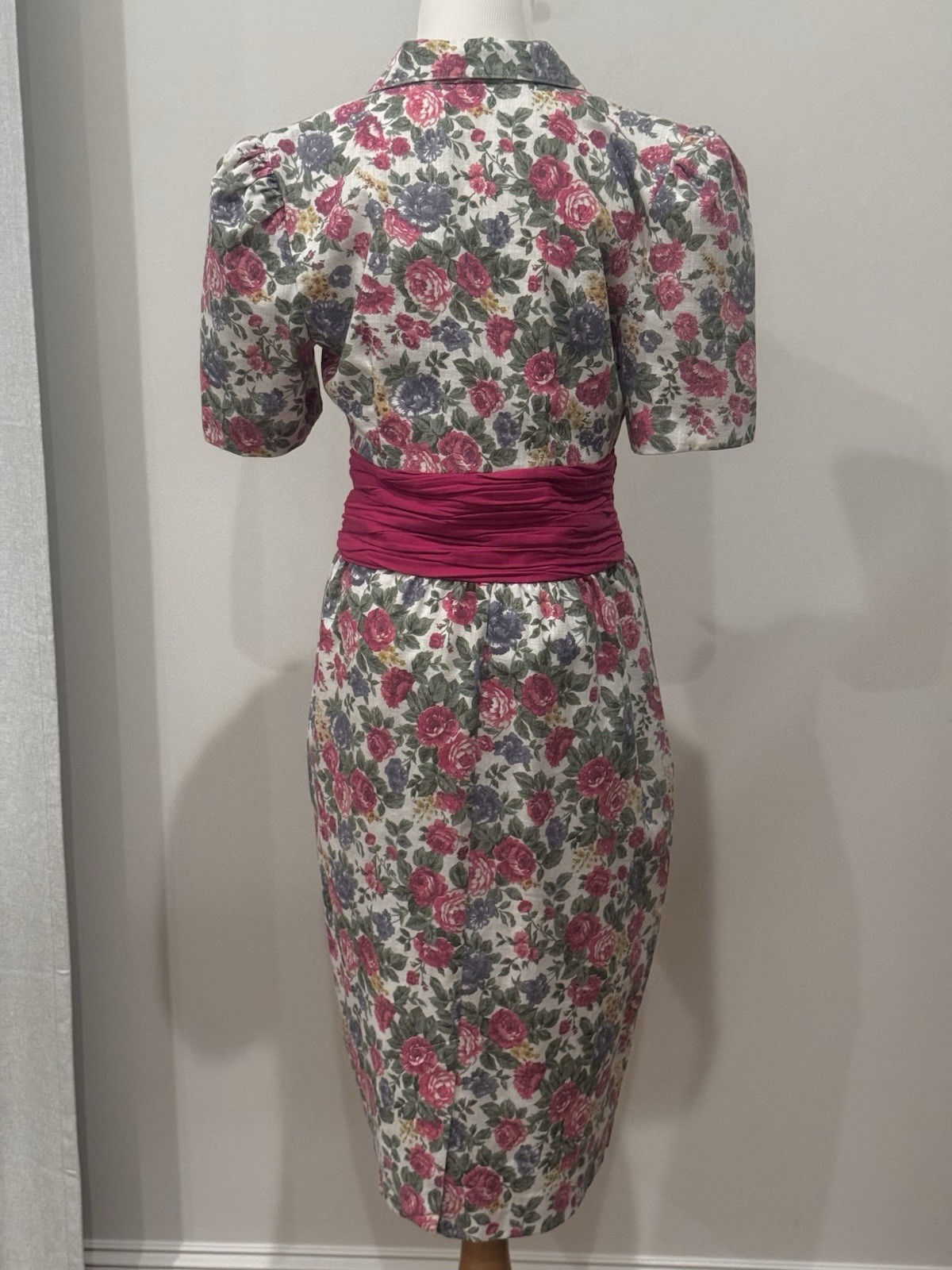 Vintage Peri Petites Dress Womens 10 Floral Garden Wedding Guest Party Elegant