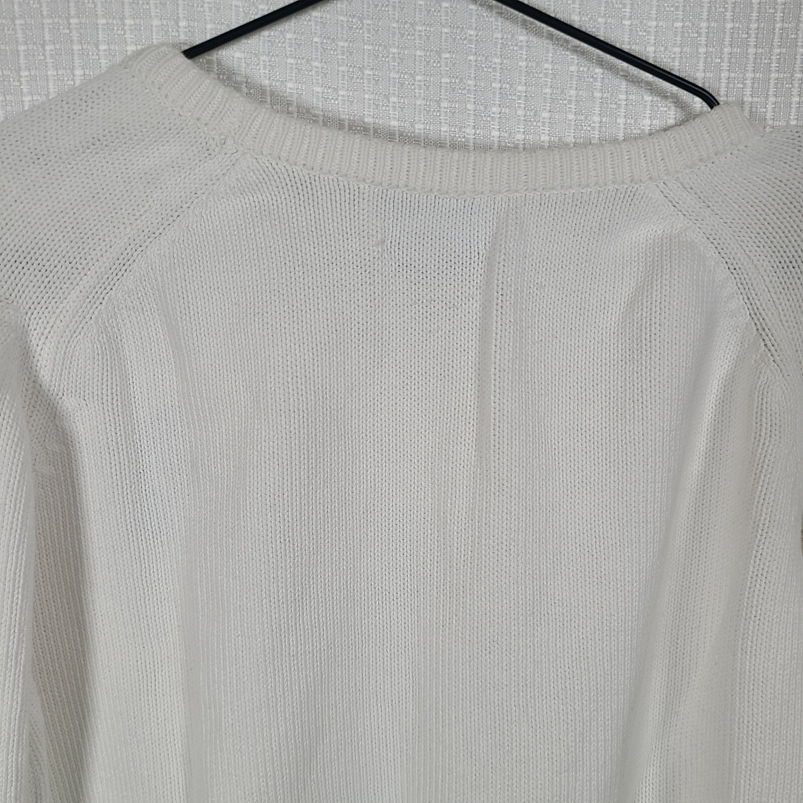 Vintage Lady Pickering White Golf Sweater Sz M Long Sleeve V-Neck Pebble Beach