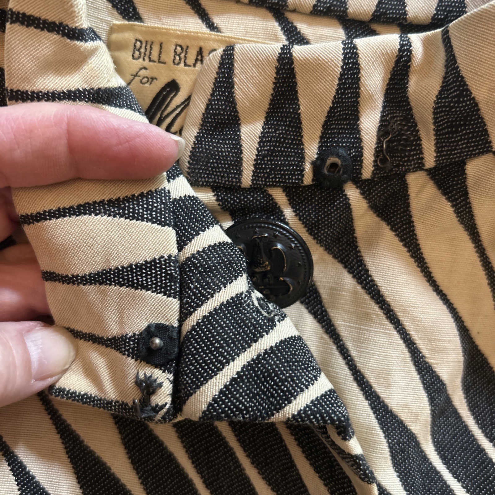 Vintage ‘60s Bill Blass for Maurice Rentner Coat Original Buttons Size 10