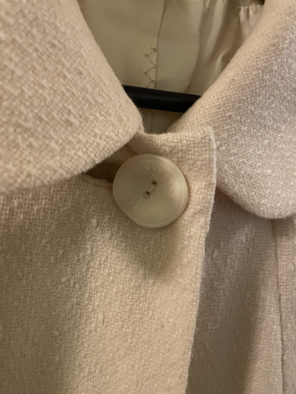 Vintage Youthcraft Bouclé Swing Coat Cream Union Made ILGWU 1960s Mod