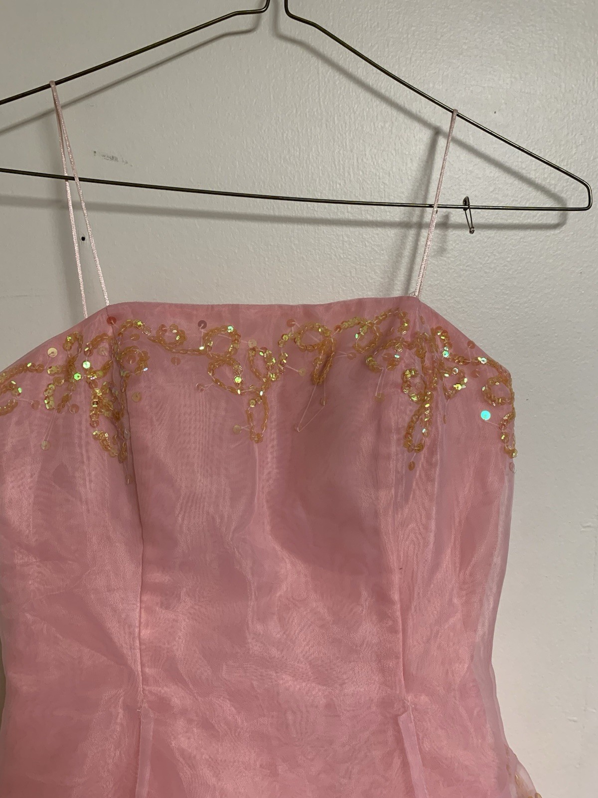 Vintage Late 90s Jodi Kristopher Corset Back Sequined Princess Gown Size 1