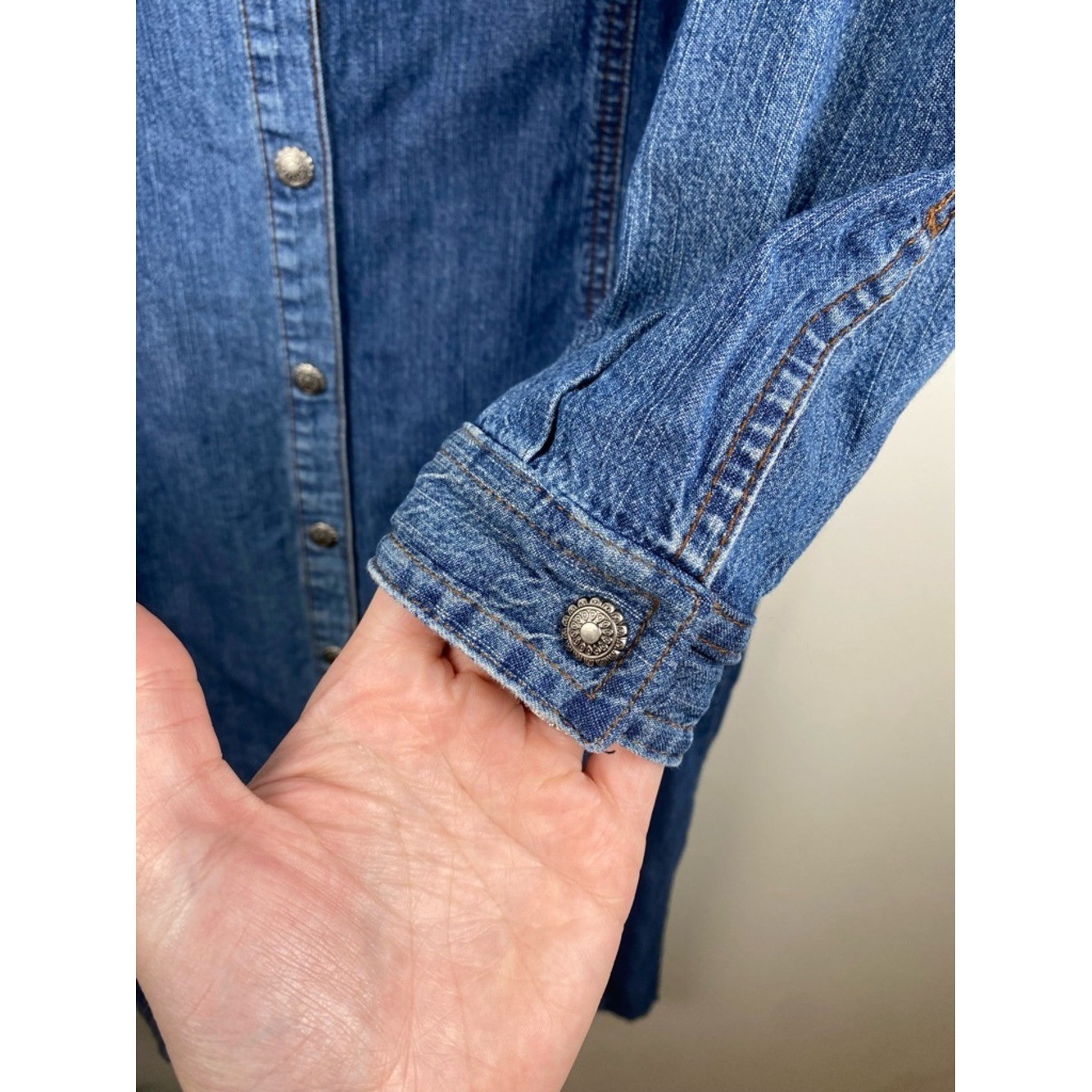 Vintage Isabella Bird Western Denim Midi Dress size 6