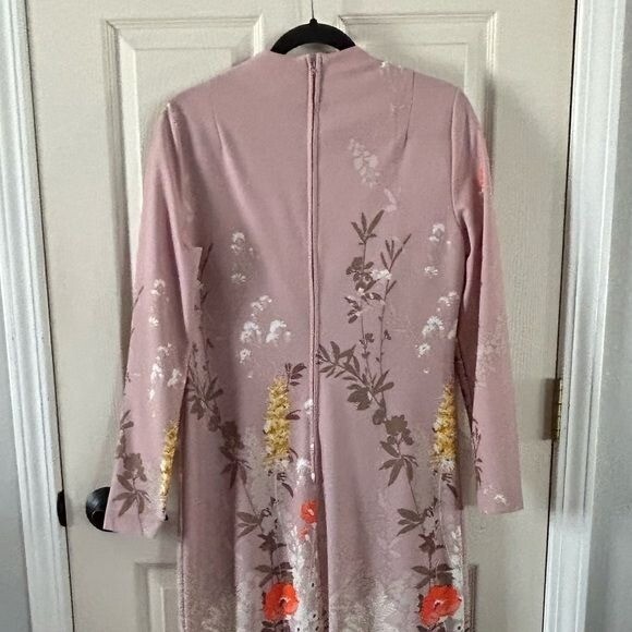 Vintage Collector’s Item Leonard Sunshine Maxi Pink Floral Dress Dorothy Shoop