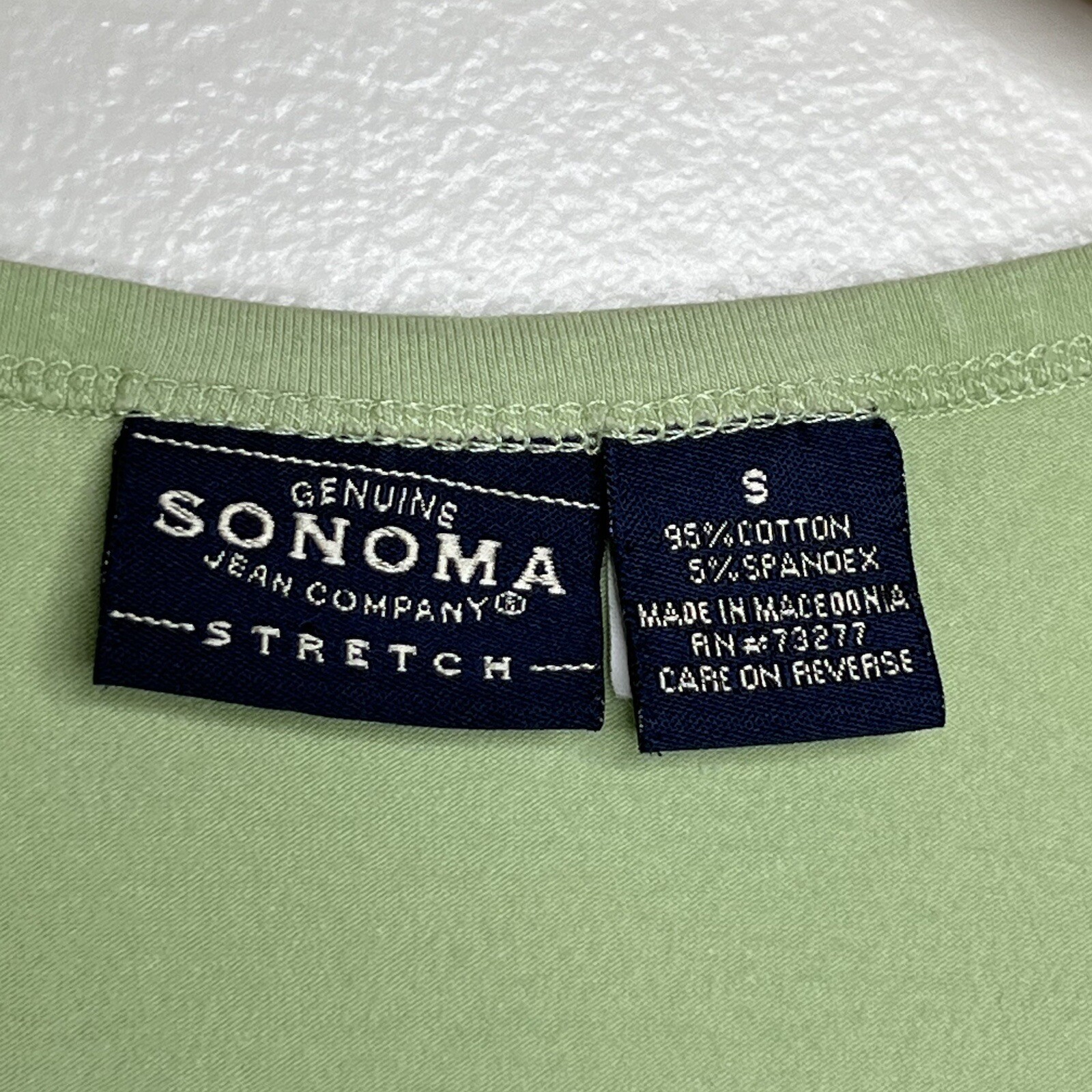 Vintage 90s Y2K Sonoma Stretch V Neck Short Sleeve T Shirt Women’s Small Green