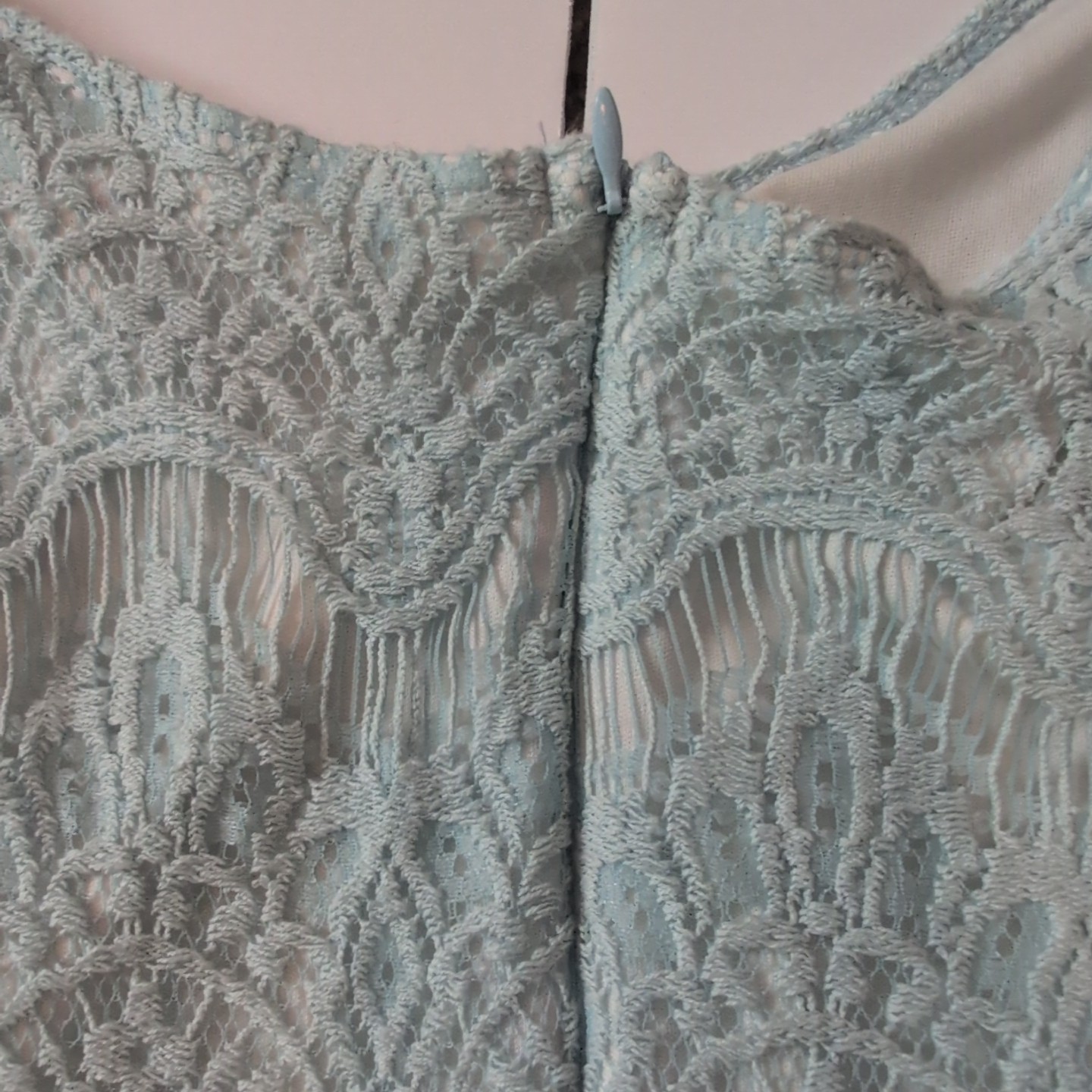 y2k 90s lace midi dress L Blue boho Cottagecore Fairy whimsy babydoll festival