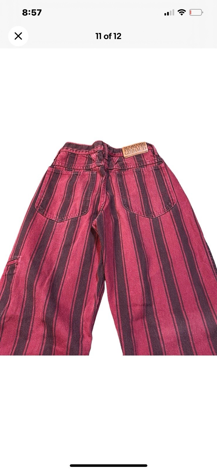 Lot of 2 Vintage RARE Marithe Francois Girbaud Striped Jeans Women’s 27”x29” USA
