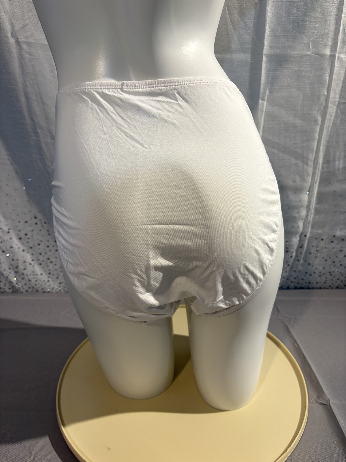 OLGA vintage NWT WHITE Without a Stitch microfiber Brief size 8/XL