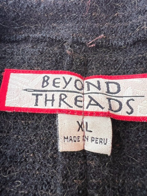 Classic Timeless Old Money Look Black with Brown Alpaca/Wool Blazer