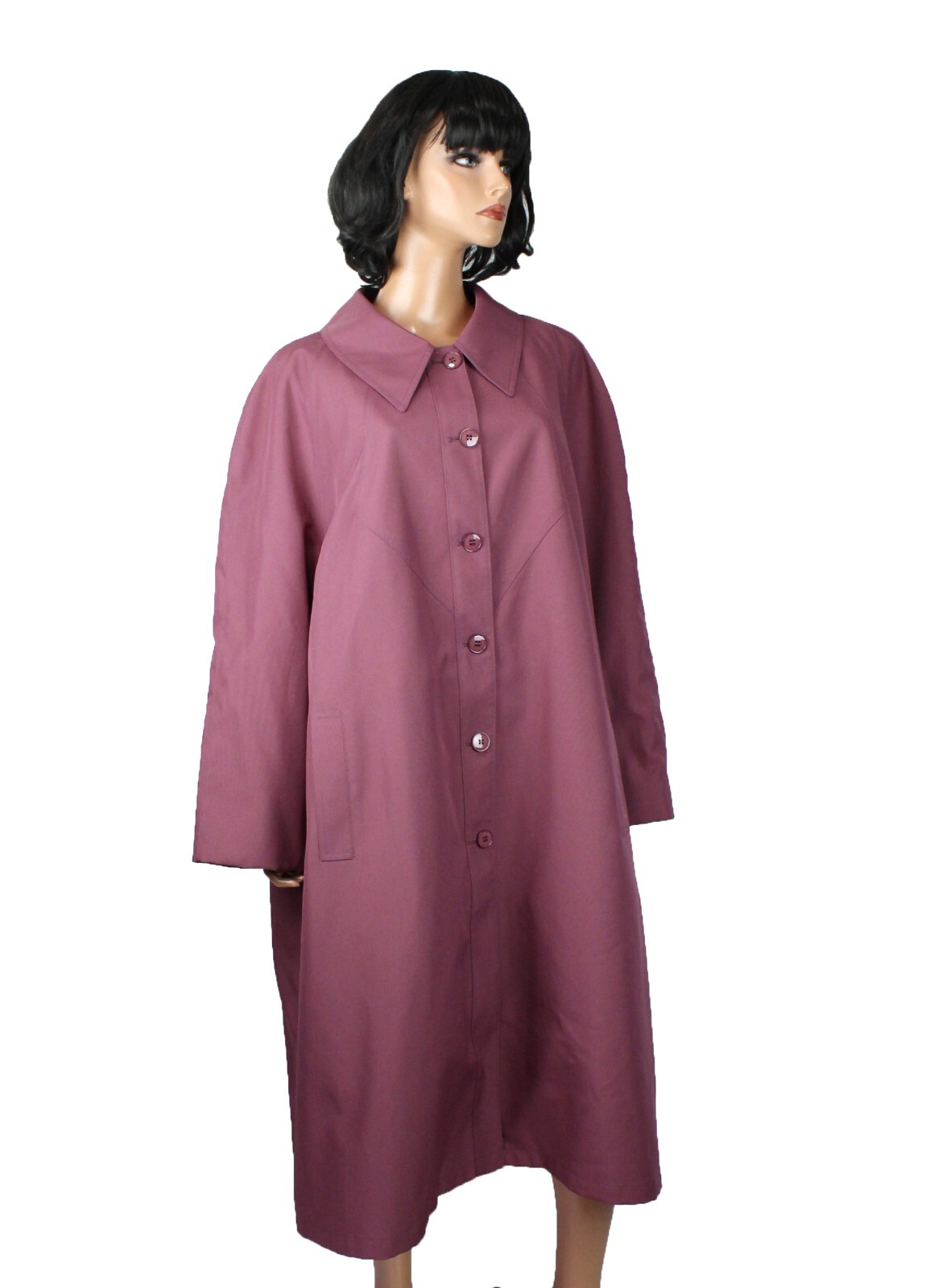 Misty Harbor Rain Coat 28 3X Vintage Mauve Pink Purple Removable Lining Jacket