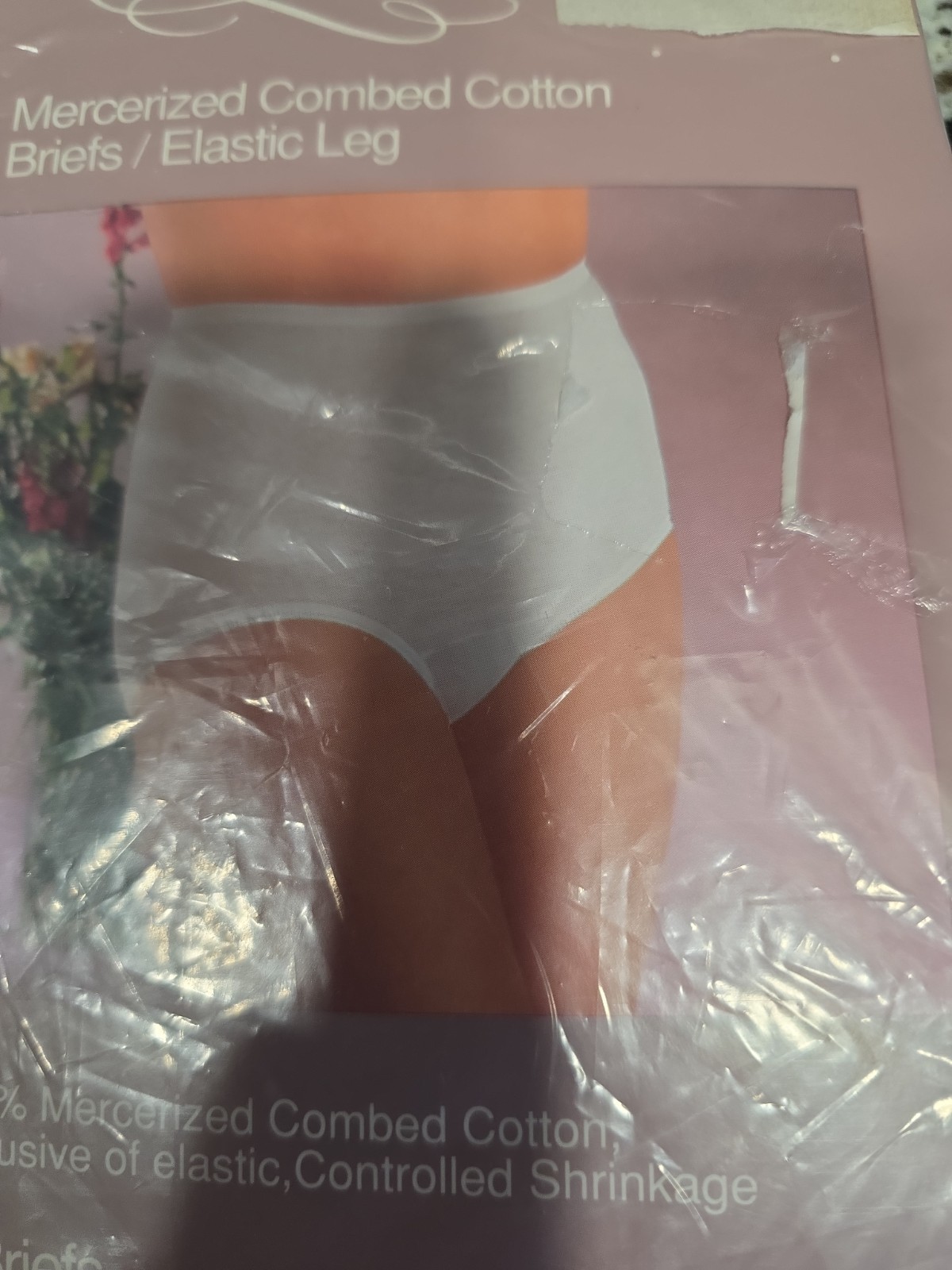 VTG JC Penney Underscore White Mercerized Combed Cotton Briefs Elastic Leg 6 USA
