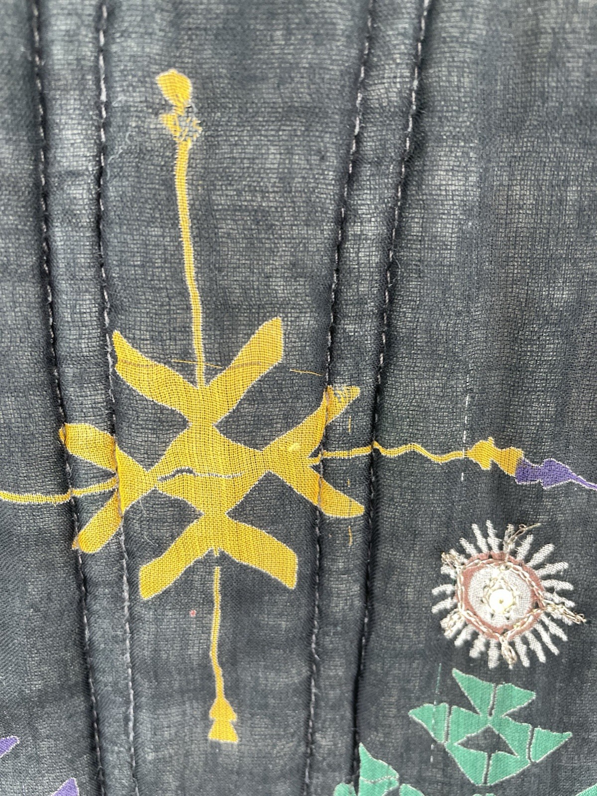 VTG 70s 80s Skirt Set Gauze Hippy Boho Festival SZ M Rayon (DAMAGED AS IS