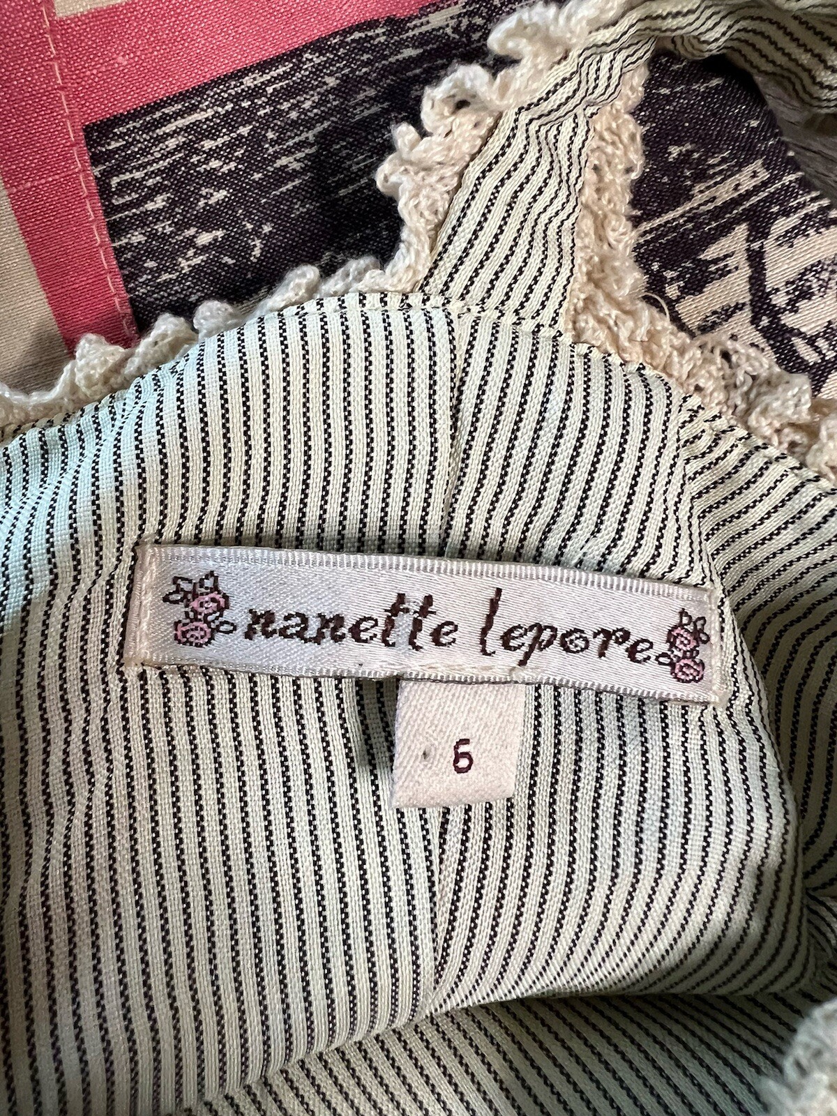 Vintage Y2K 90s Nanette Lepore Corset Top Blouse Whimsey Goth Western Cottage 6