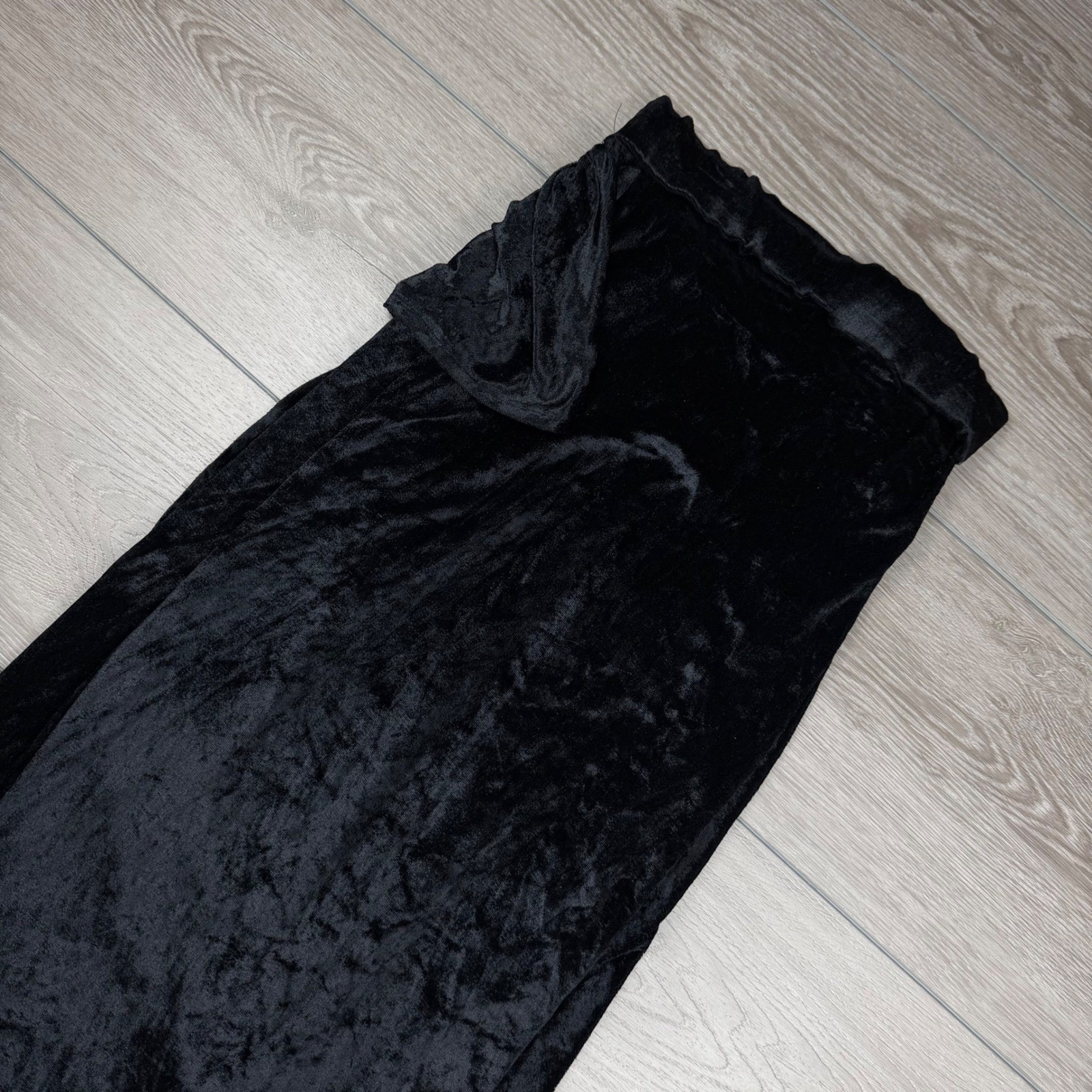 Tripp NYC Women Skirt Vintage Velvet Asymmetric Drape Goth Black S