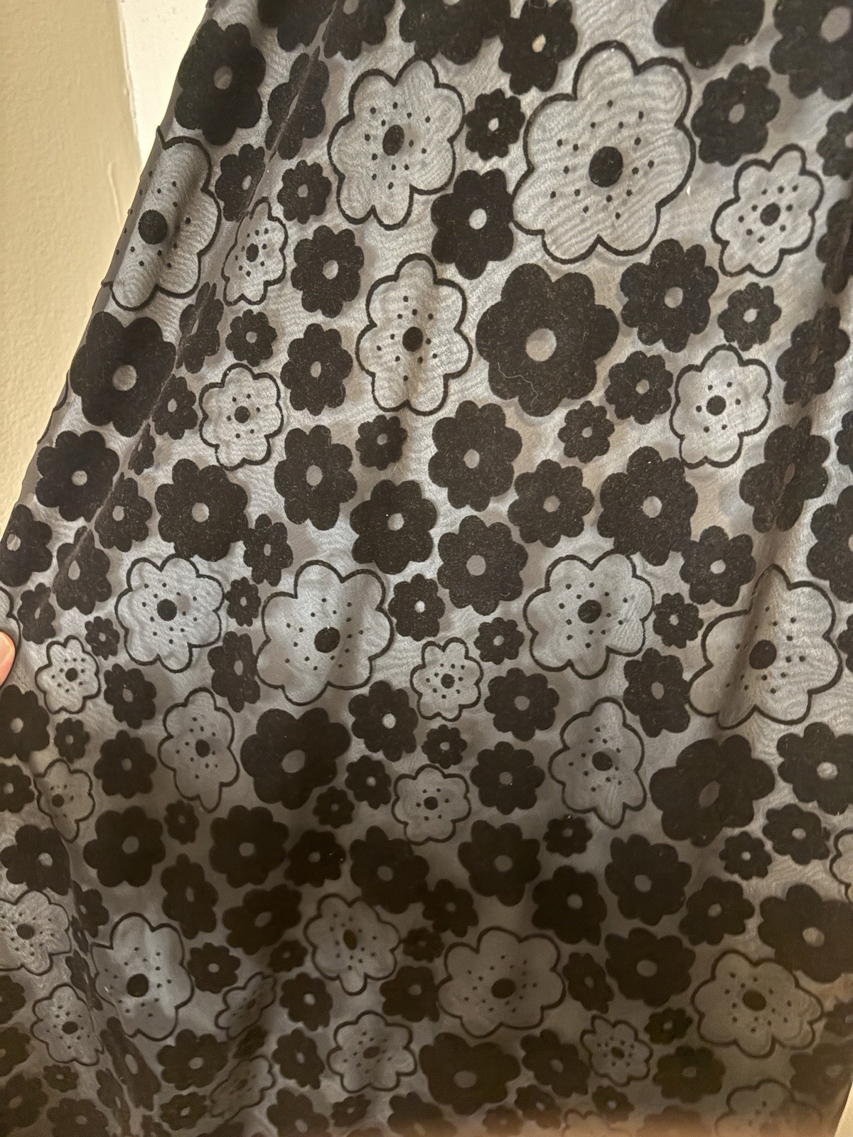 Vintage Velvet Floral Vampy Dress Reversible Satin Women’s 5/6