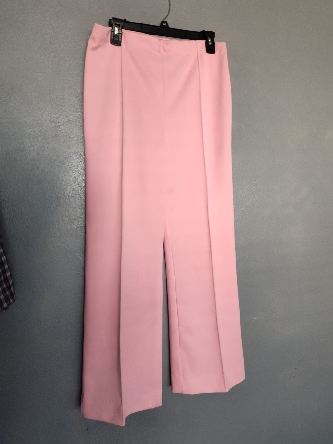 Woman’s Vintage Size 14 Pink Dress Bell Bottom Stretchy Pants