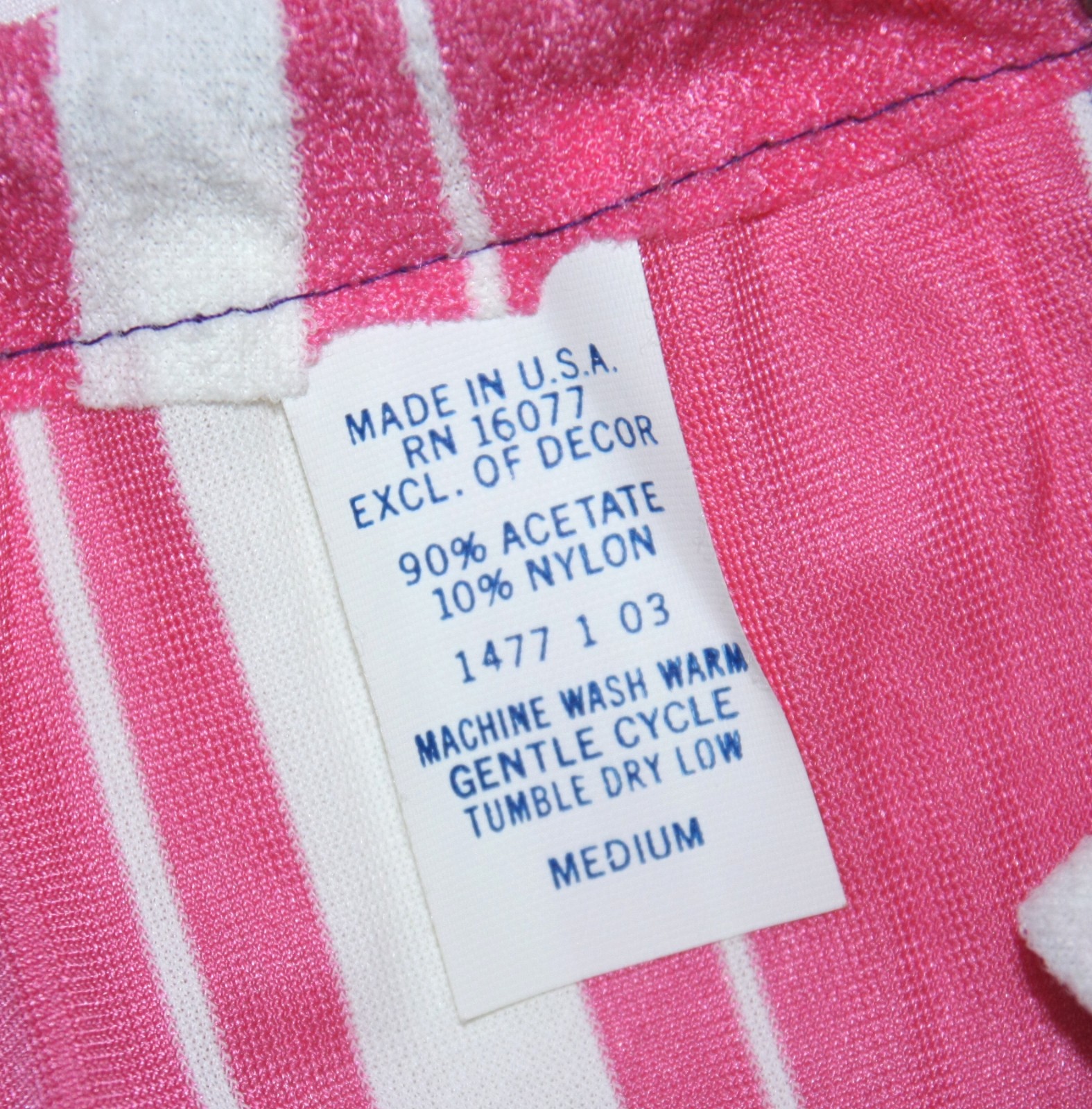 Vintage Striped String Tie Pool Beach Cover Terry Mini Dress Sundress 1970s