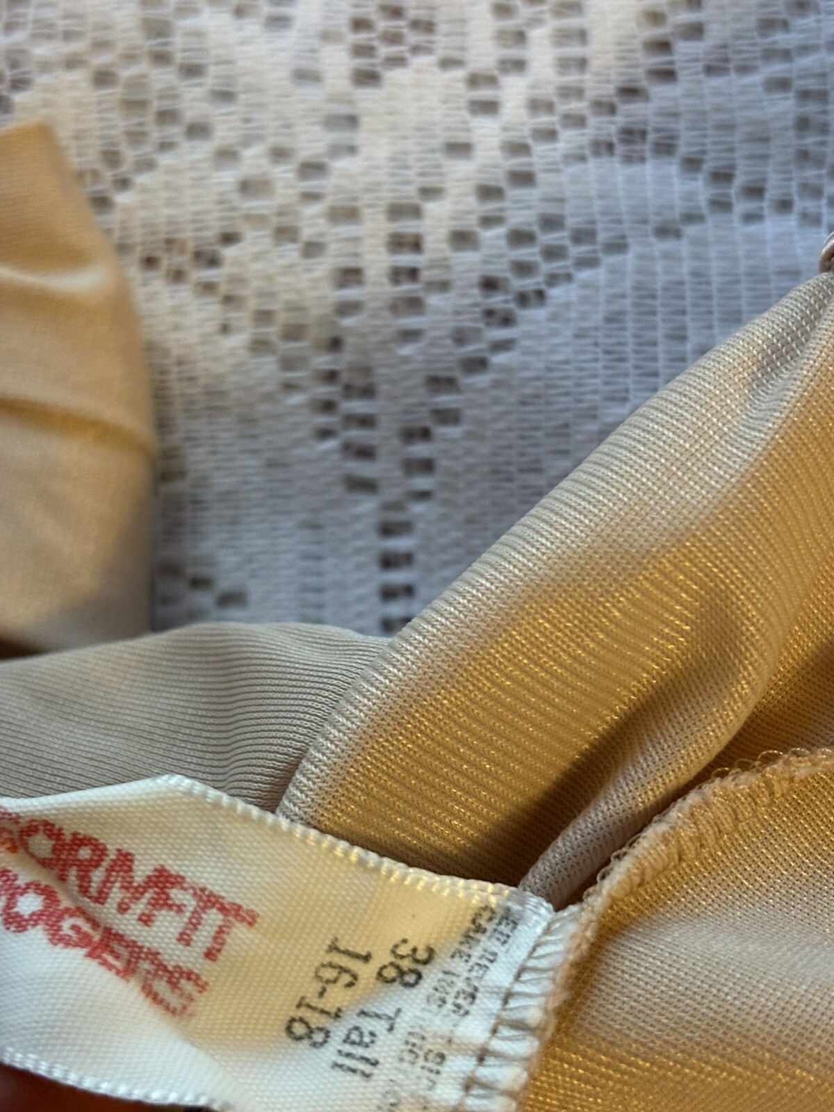 Formfit Rogers Women Tan USA Tan Slip/ Nightgown Sz 38 Tall 16-18