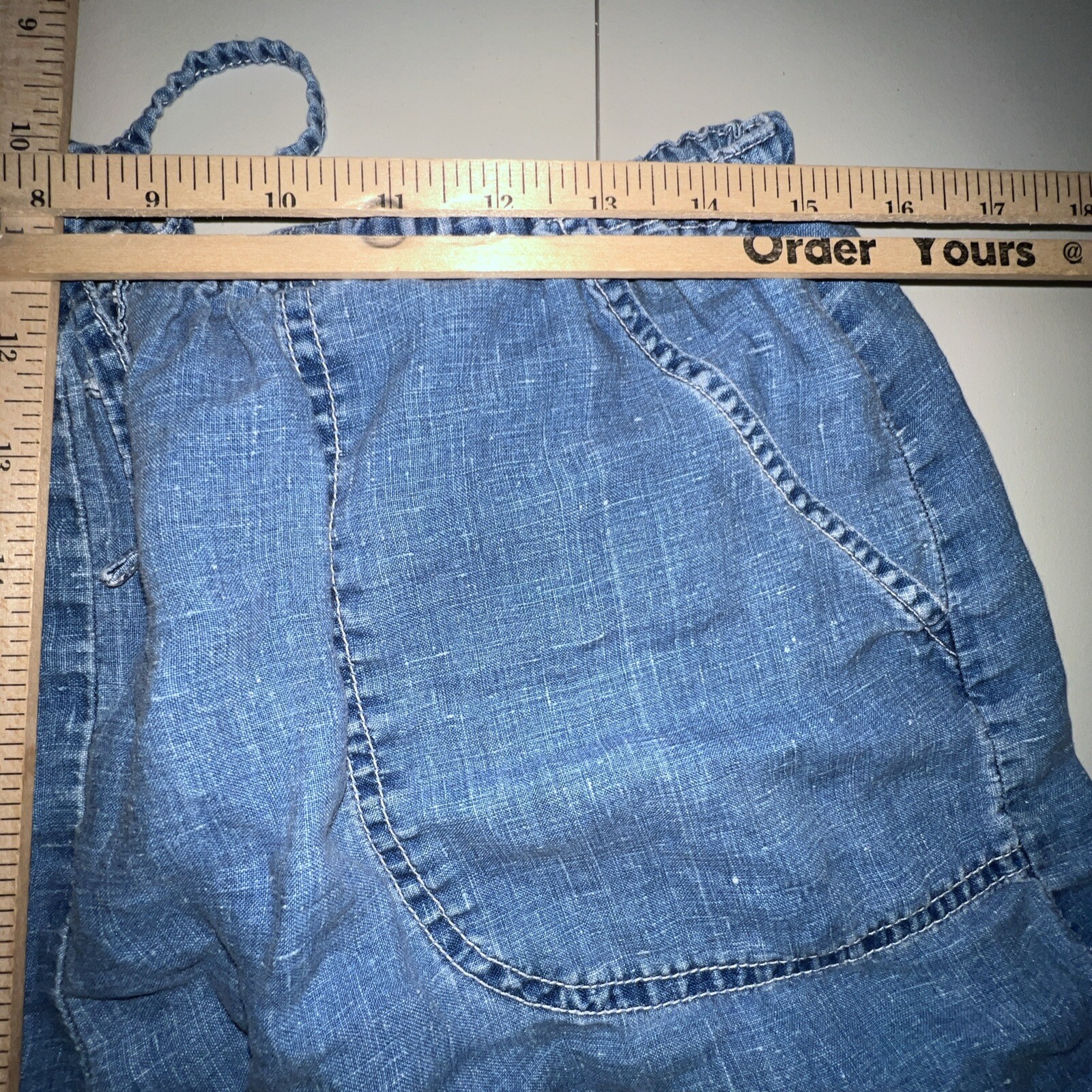 Vintage Compagnie Internationale Express Shorts Women’s Linen Blue Large