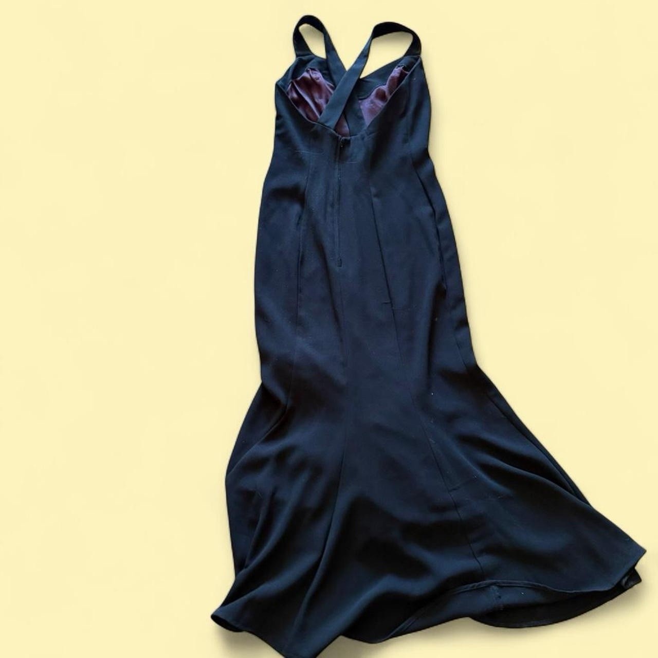VTG 90s Rampage Evening Gown Dress Black Fit and Flare Size 3 Whimsygoth Prom