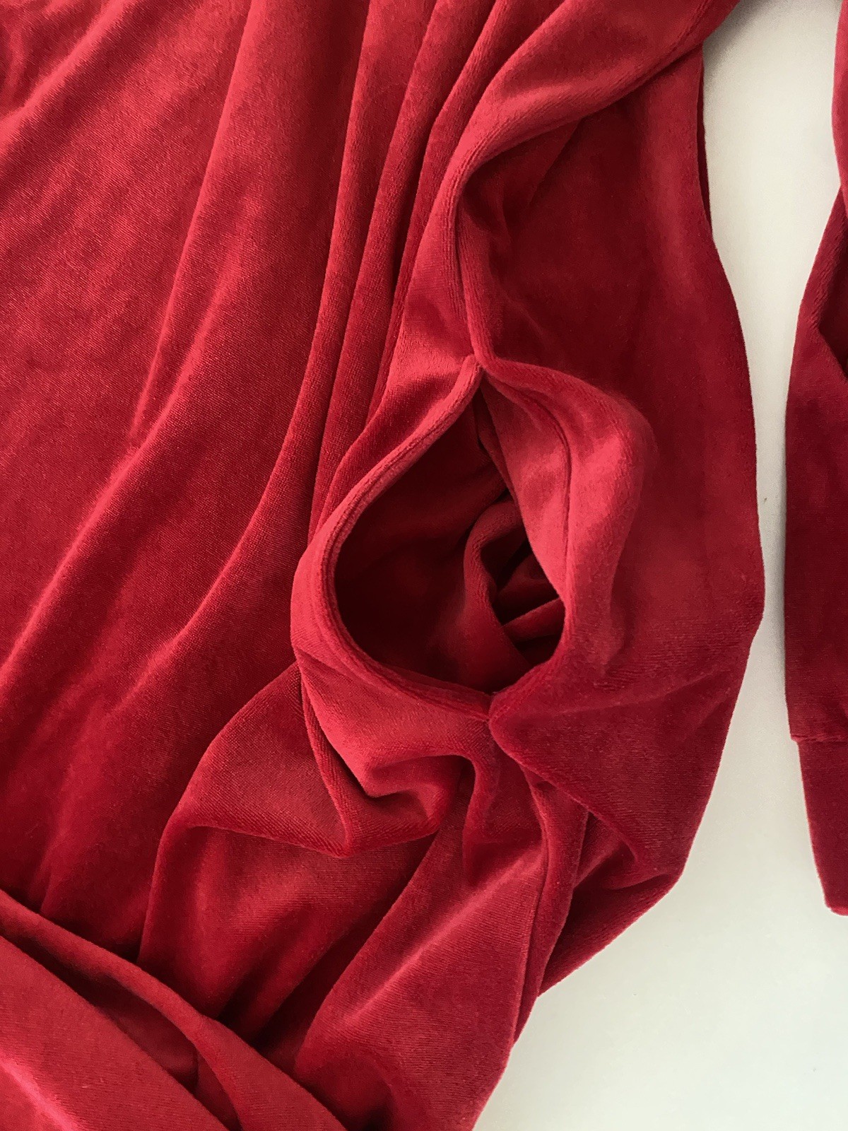Vintage 90s Robe House Dress Red Heavy Velvet Only Necessities Sz 5X 38 / 40 EUC