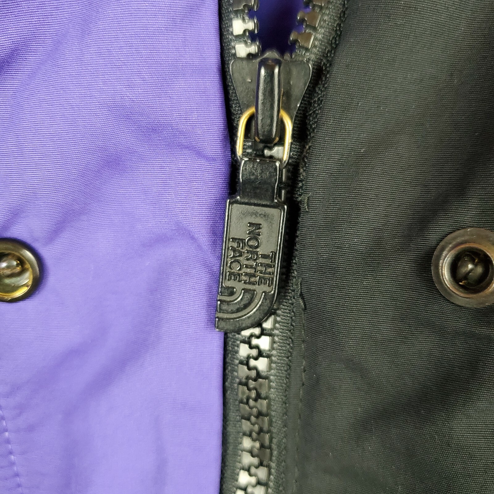 VTG THE NORTH FACE Size Large Womens Goose Down Hooded Black Winter Jacket Coat
