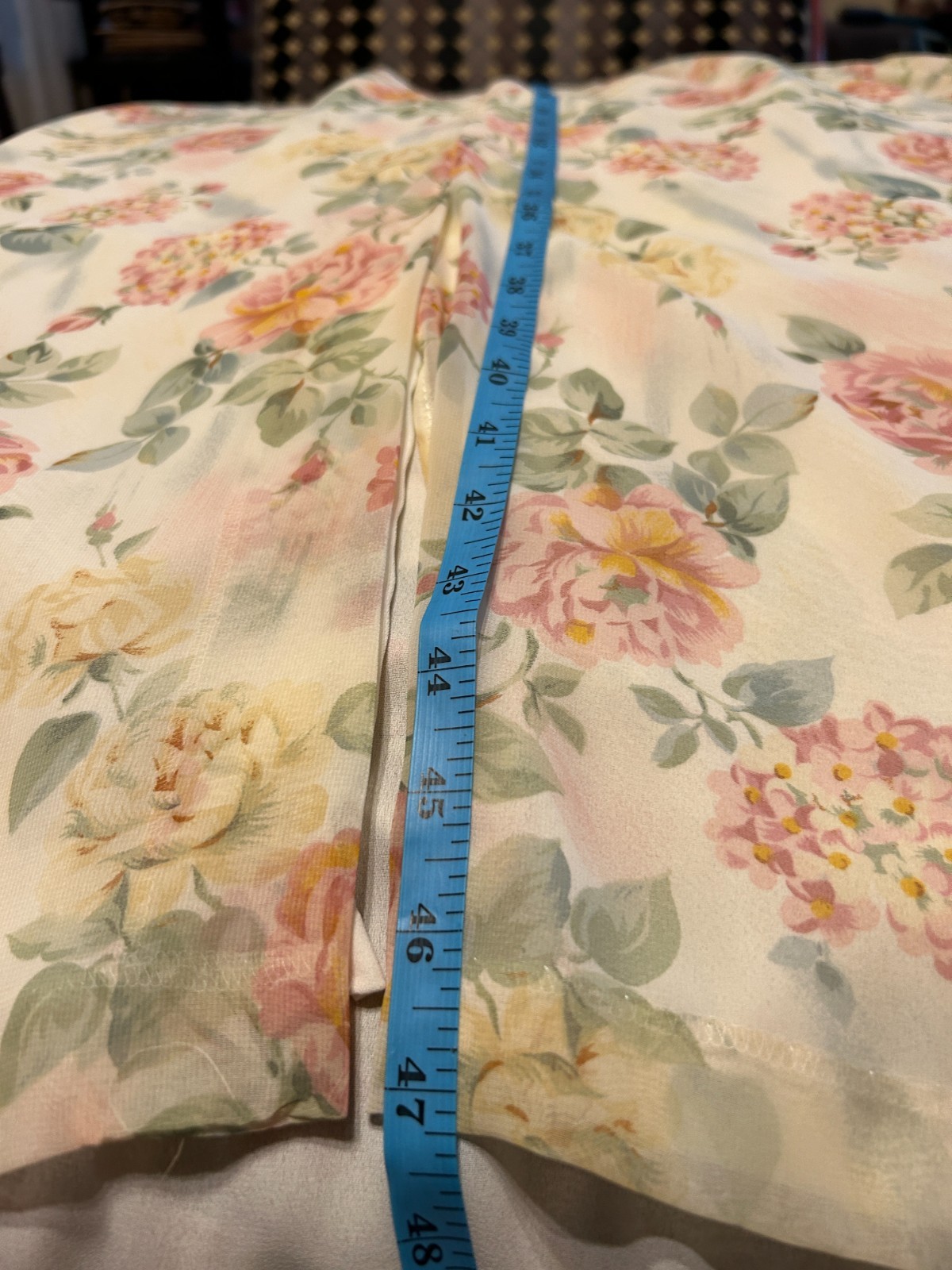 Vintage CDC Evening Maxi Floral Roses Tea Dress Size M made USA