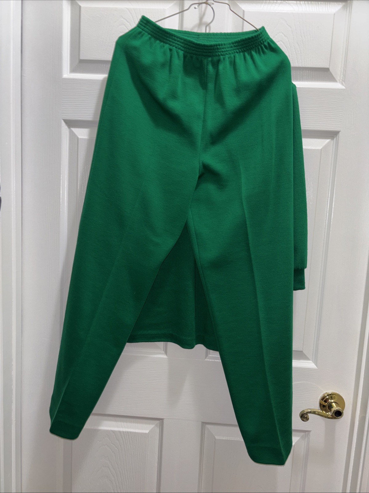 Vintage California Wear Green & Gold Matching Christmas Outfit Size 8- Made USA