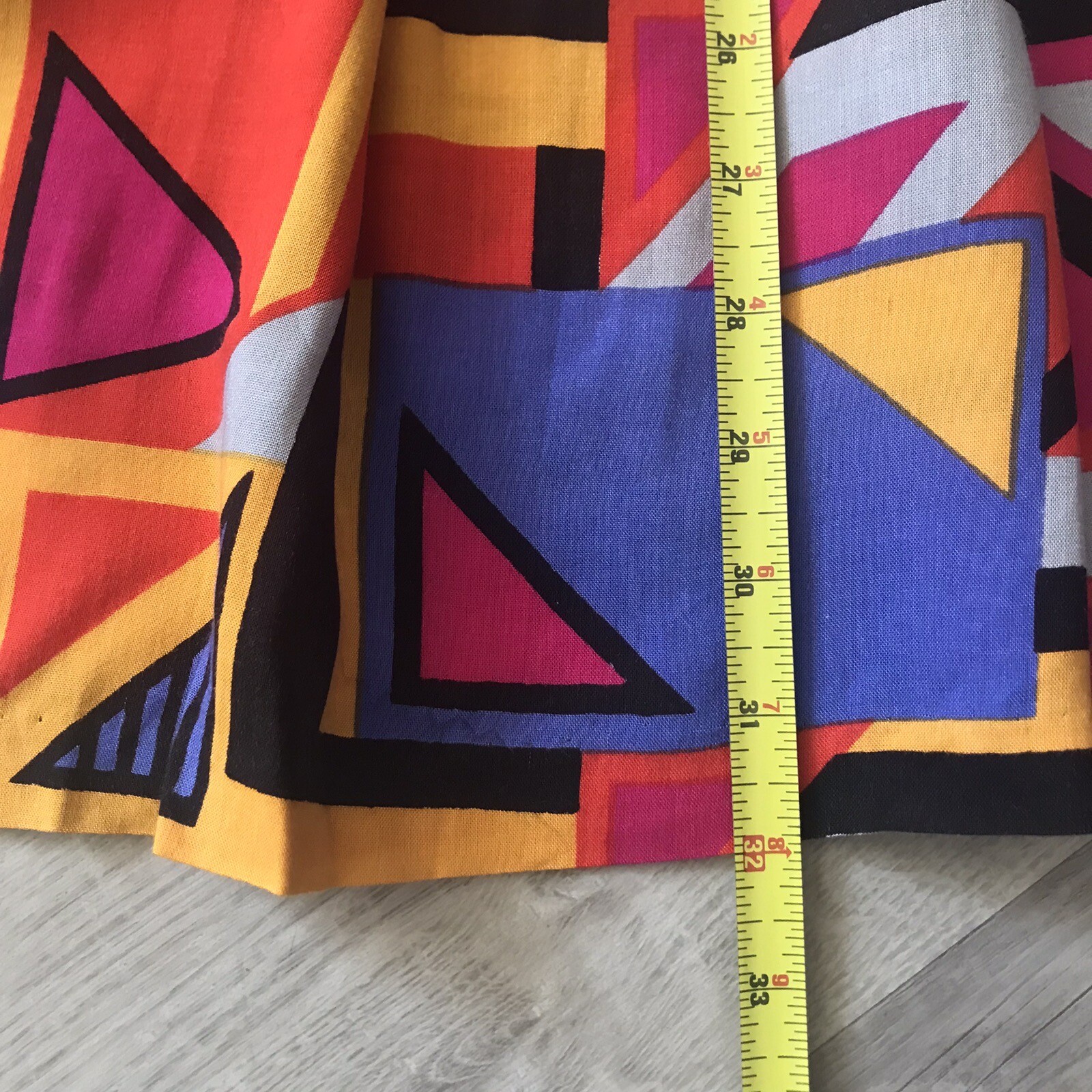 VTG Small Geometric Mod Abstract Art To Wear 80’s Colorful Picasso Artsy Vibrant