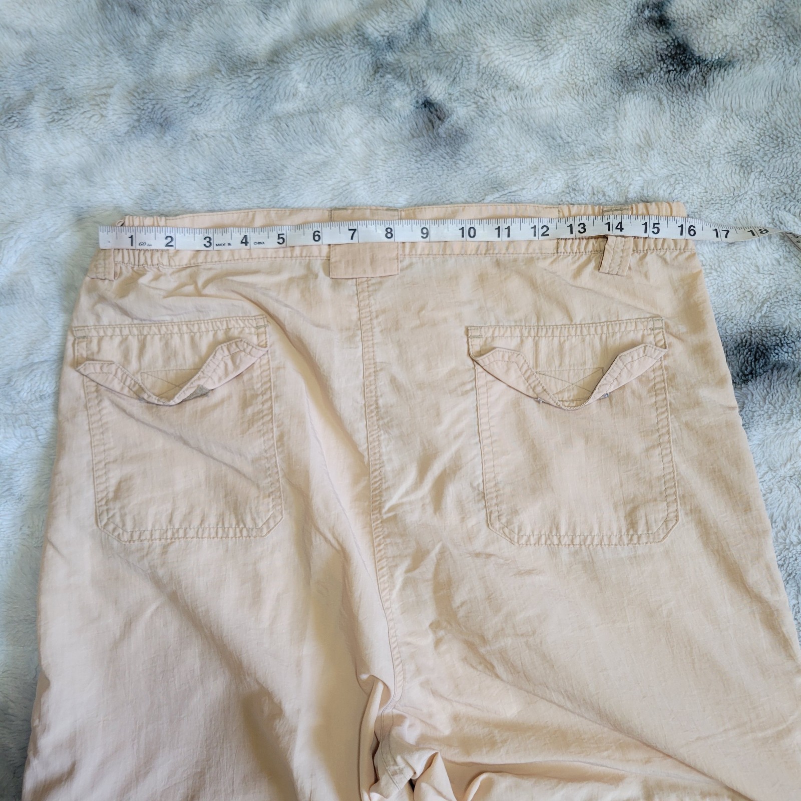 Flawed Vintage Bimini Bay Convertible Zip Off Cargo Pants Khaki Gorpcore 12