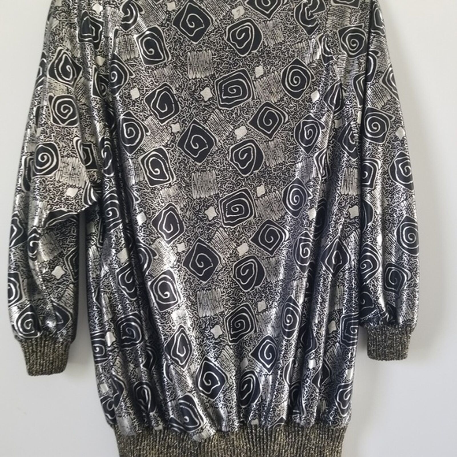 Vintage Retro Glam Rock Statement Blouse size LARGE
