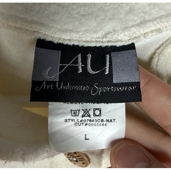 Vintage 90’s Art Unlimited Autumn Fall Leaves AOP Cardigan Sweater Womens Large