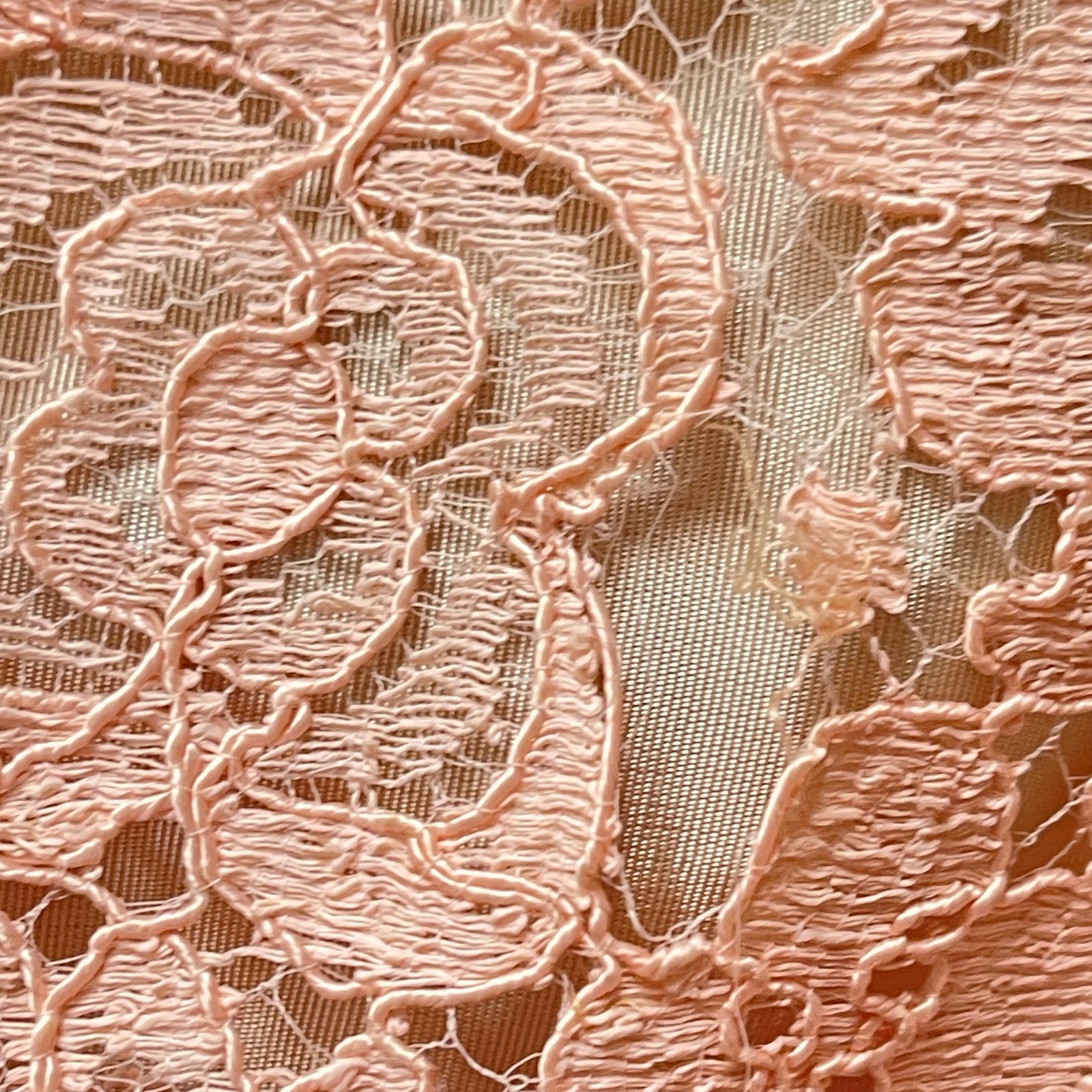 Cream Tiered Lace Lilli Diamond 1950’s Champagne Vintage Tea Dress Sz Medium