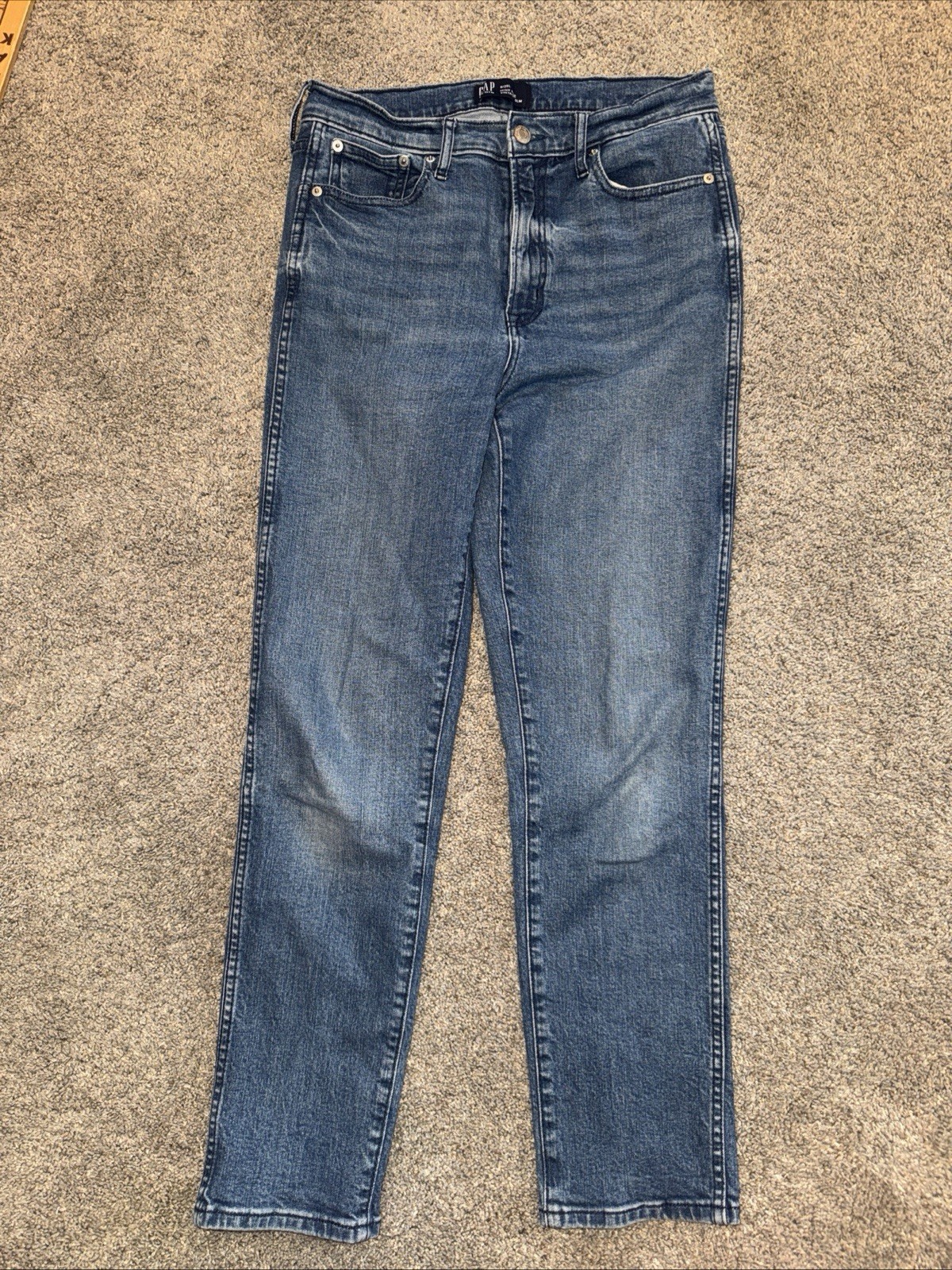 GAP Vintage Slim High Rise Jeans Medium Wash Size 8/29 Long Stretch