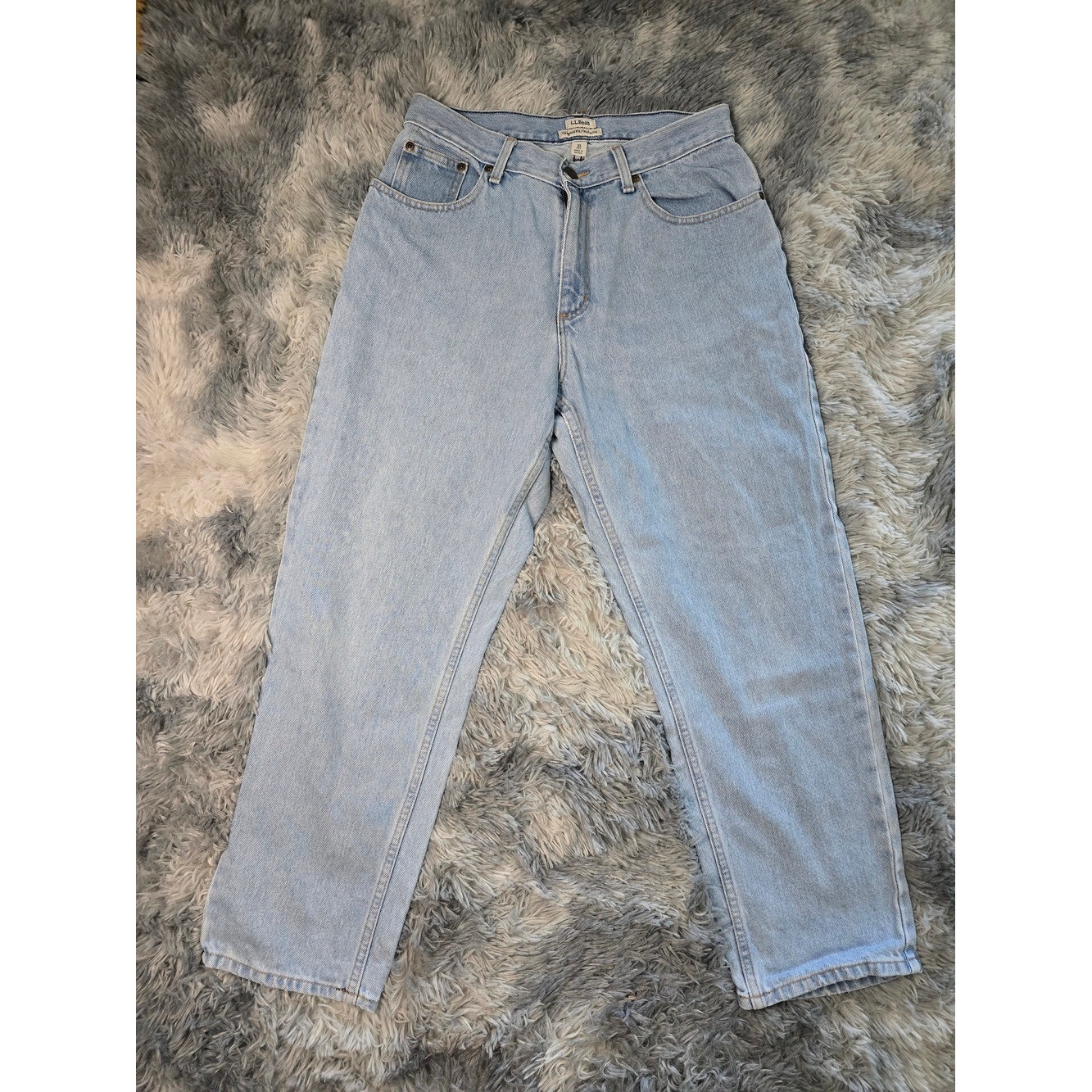 Vintage L.L. Bean Light Blue Petite Relaxed Fit Jeans, Size 10P