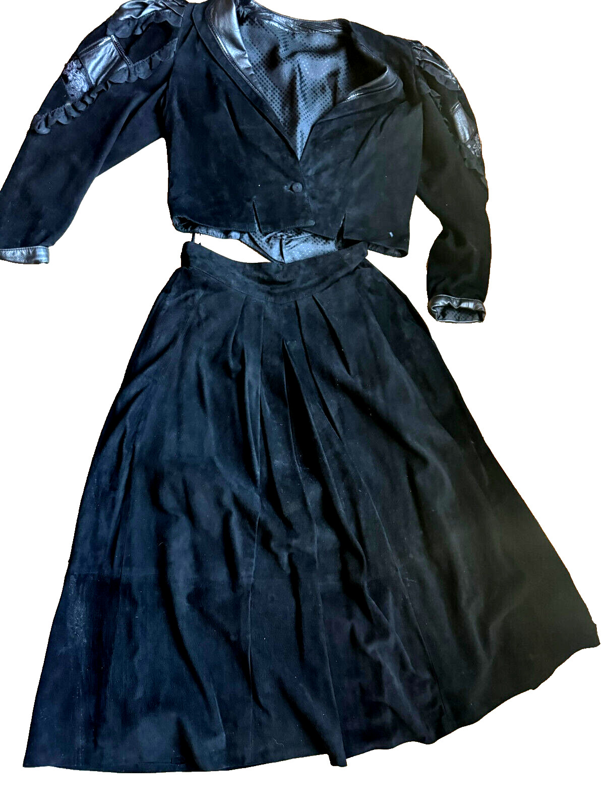 Victorian Suede Jacket Dress by Feiner – Size 38/40