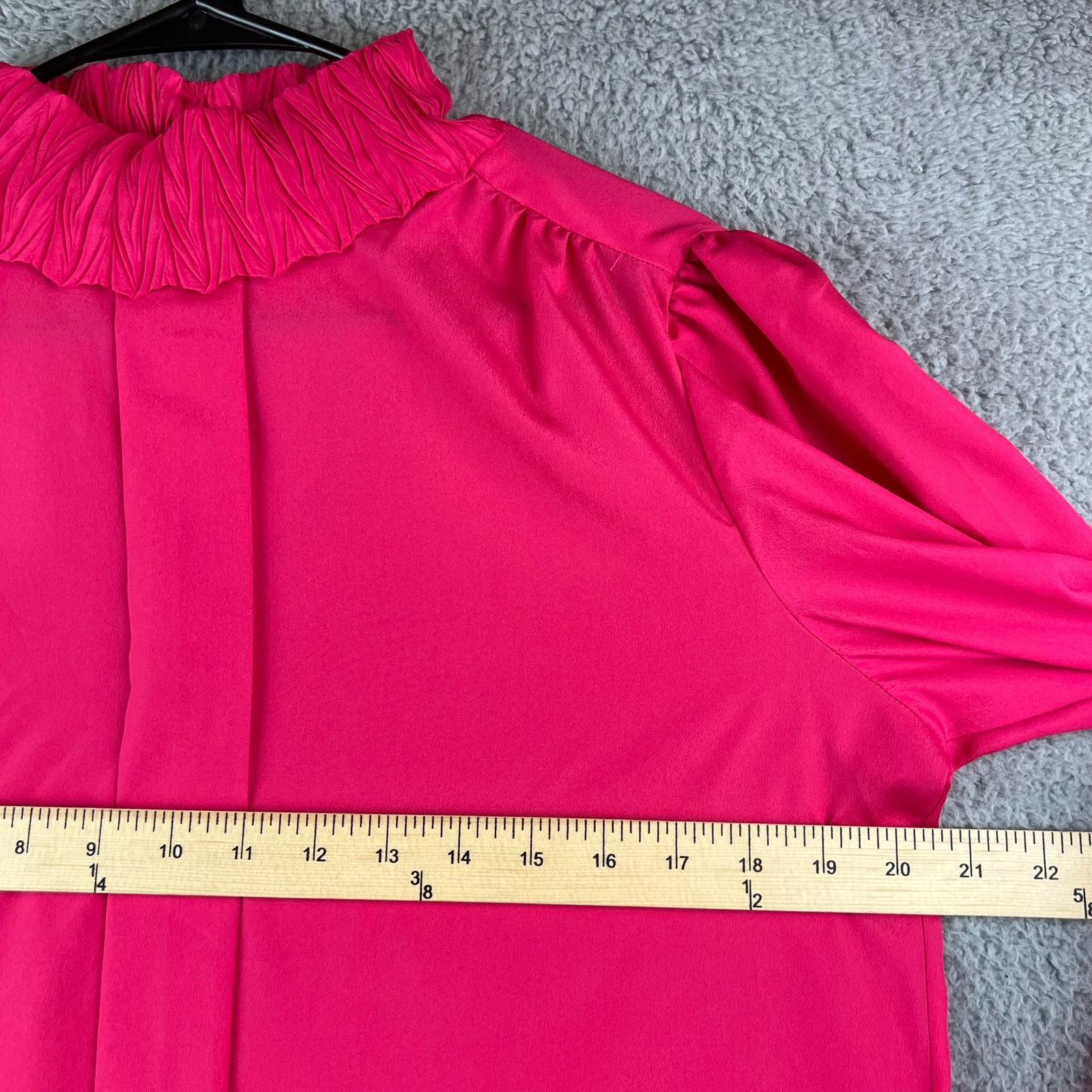 Vintage Rhoda Lee 1970s Pink Blouse Vtg Sz 12 Romantic Ruffled Collar