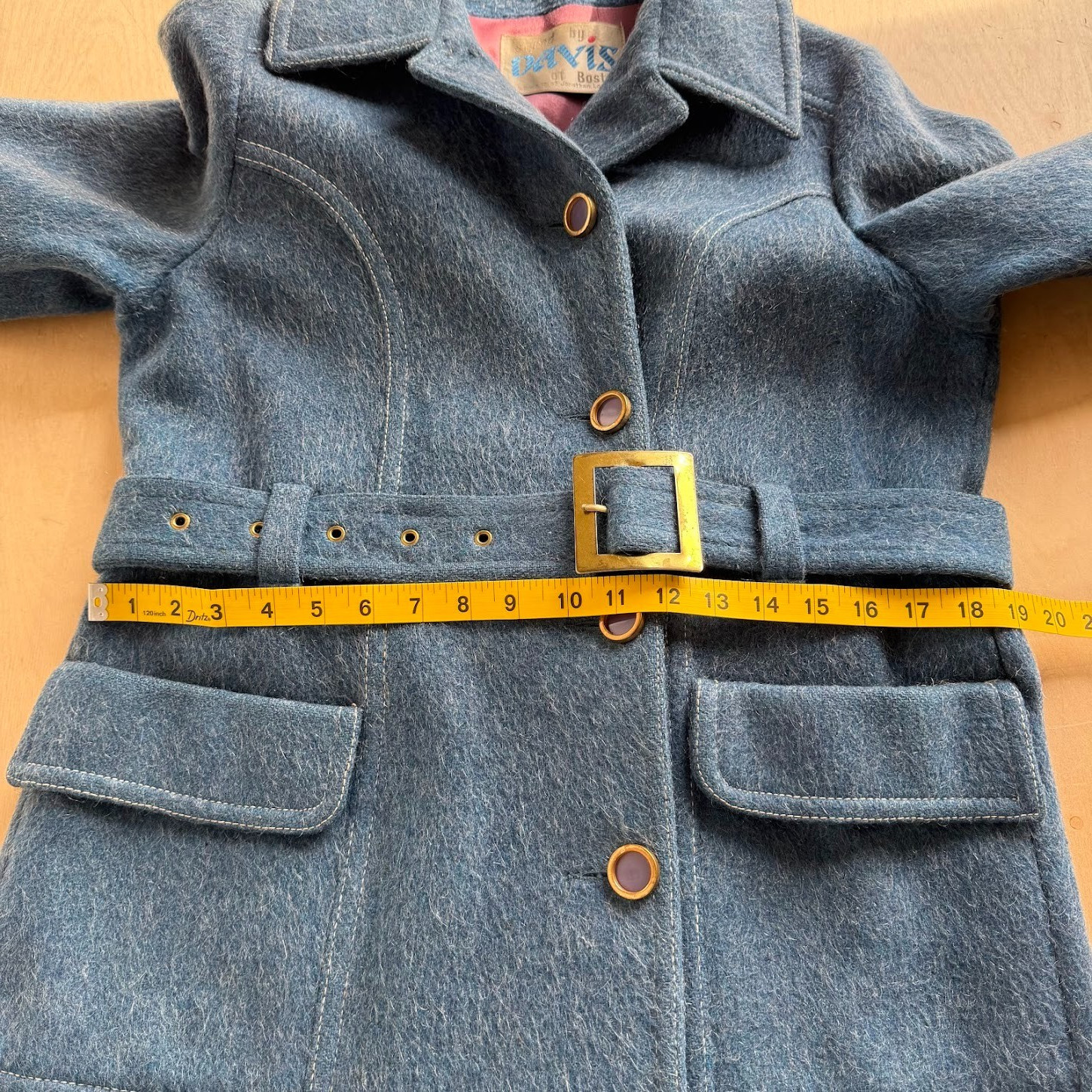Vintage Davis of Boston Wool Coat 50s 60s Jonathan Logan Mid Hip Mod Retro MCM