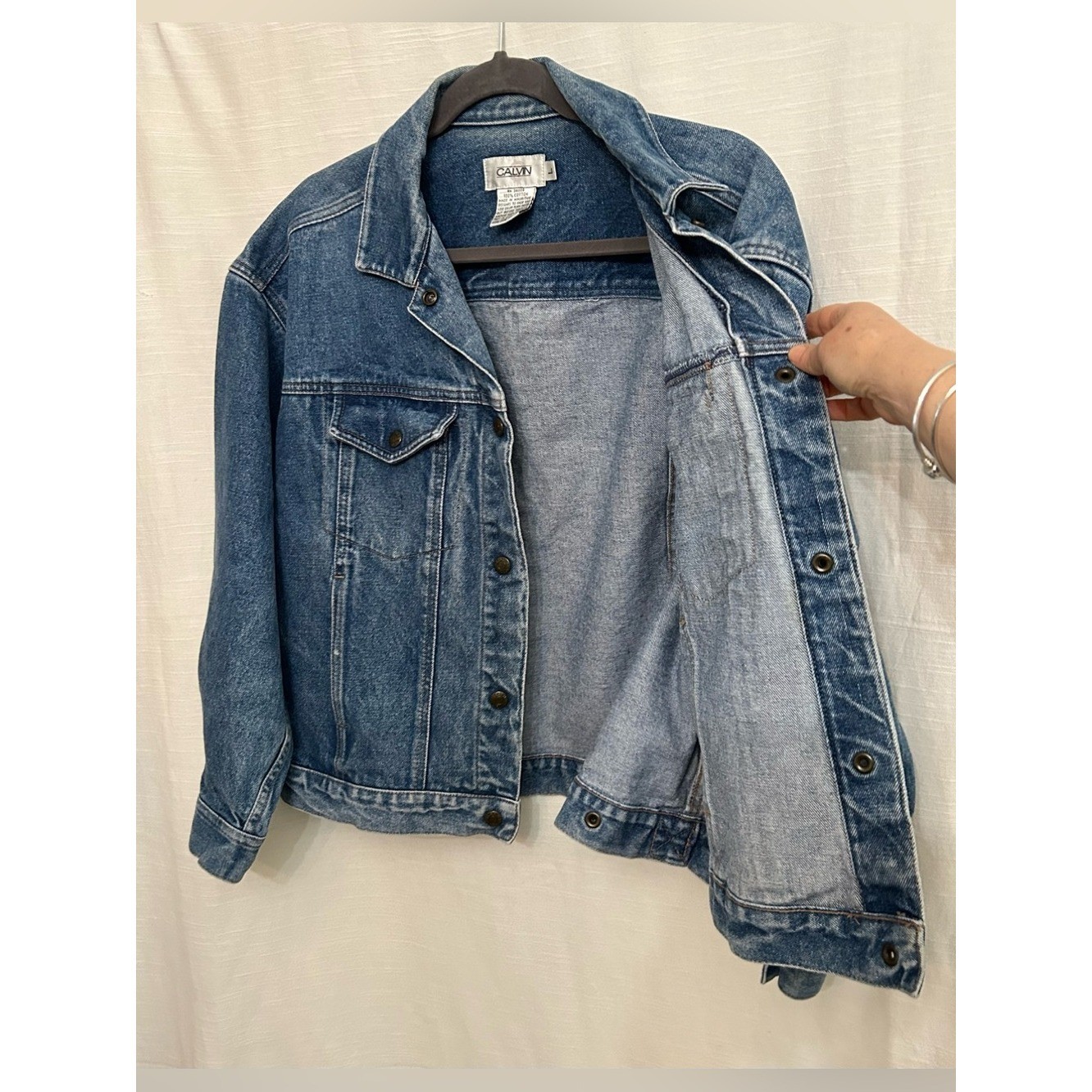 True Vintage Calvin Klein Medium Blue Denim Trucker Jacket