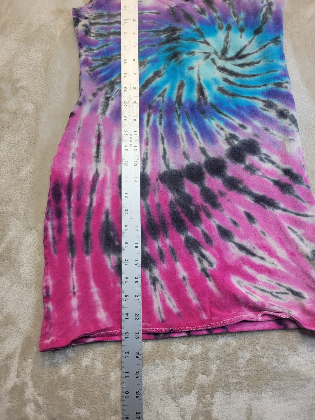 Vintage Tie-Die Spice Of Life Womans Size L Tank Top Made Is Usa 70s 80s 90s