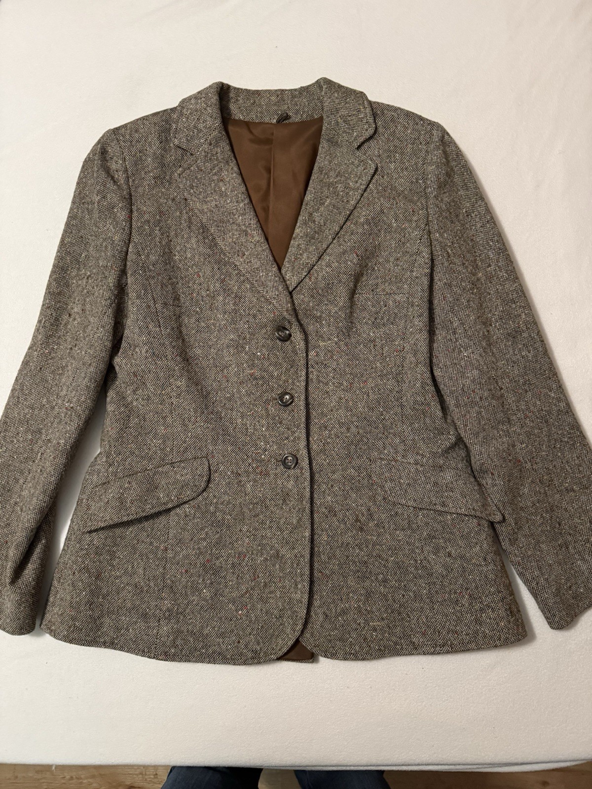 Vintage 1950s/60s Irish Cottage Industries Wool Tweed Blazer Academia Wms 12(?)