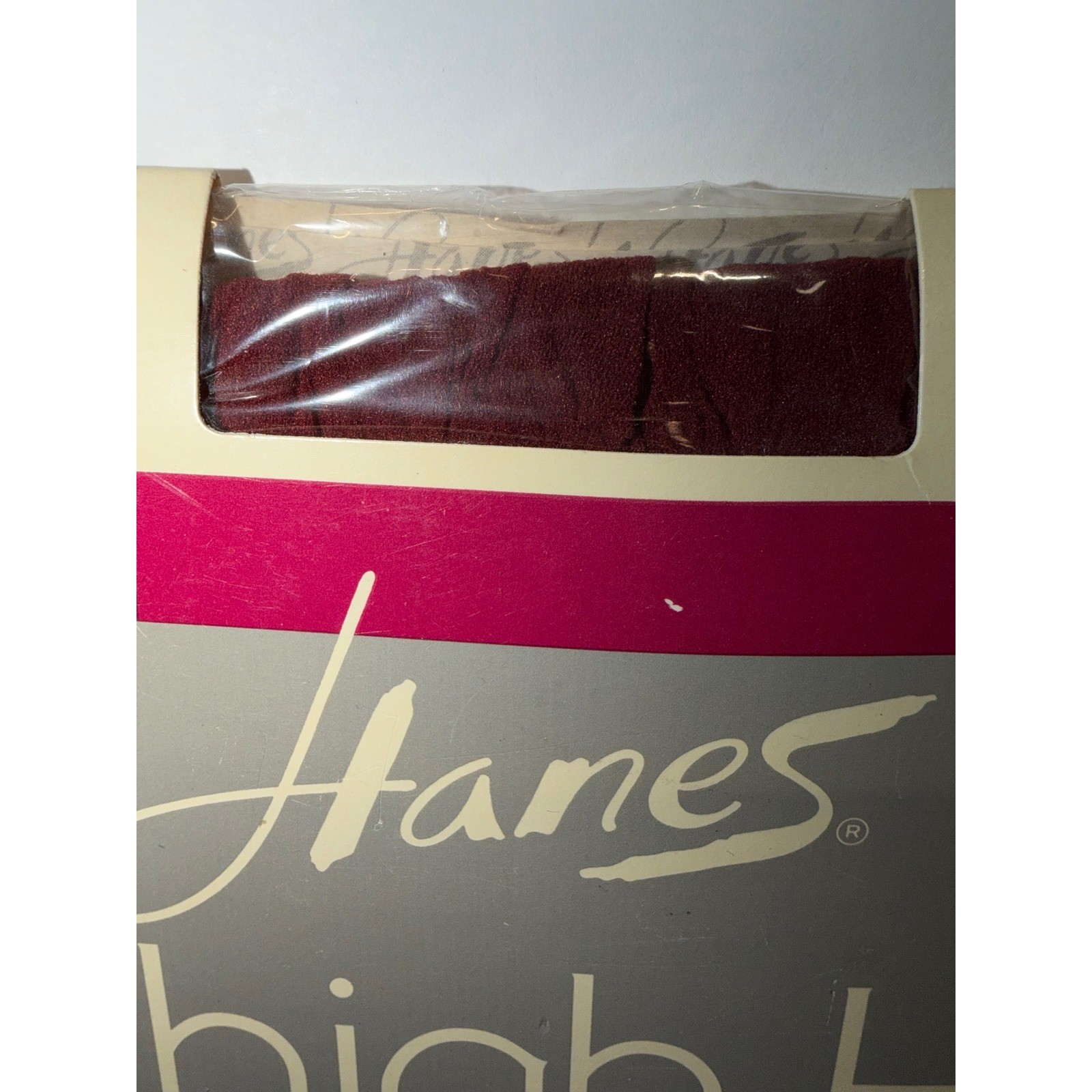 Vintage Hanes Thigh-Hi Stockings Classic Navy Medium Tall Style 606 Sandalfoot