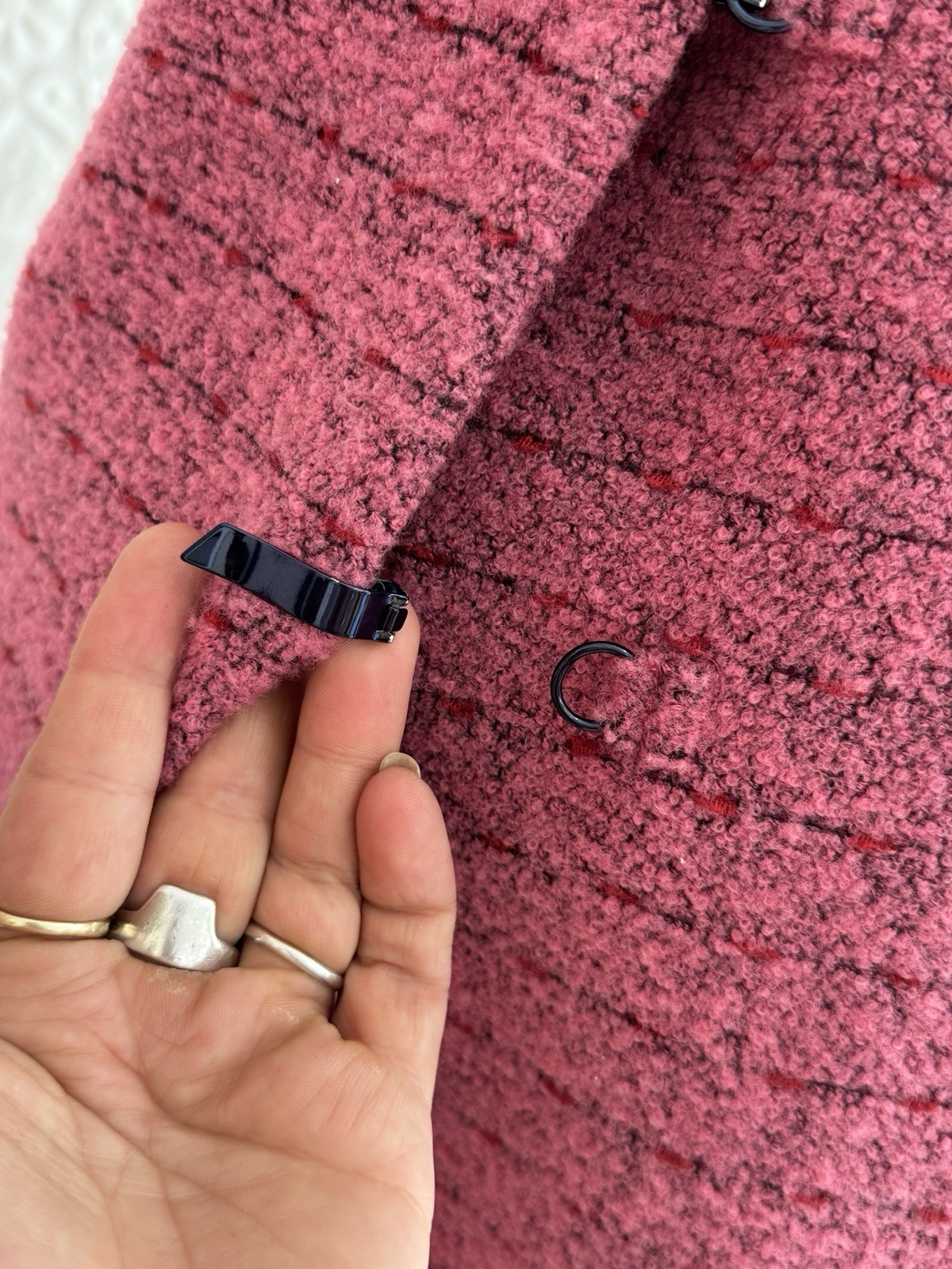 Vintage 1980s Carlisle Jacket-Pink-Fluffy-Business Casual-Outerwear-Medium/Large
